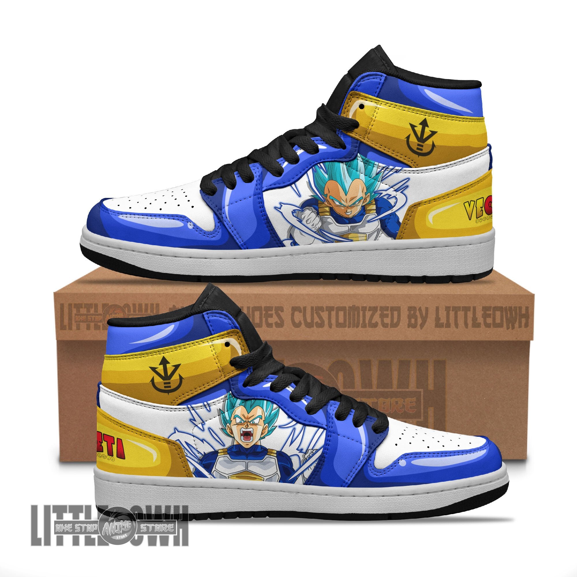 Ideafootwear Vegeta Blue AJ1 High Sneakers Shoes For Men And Women