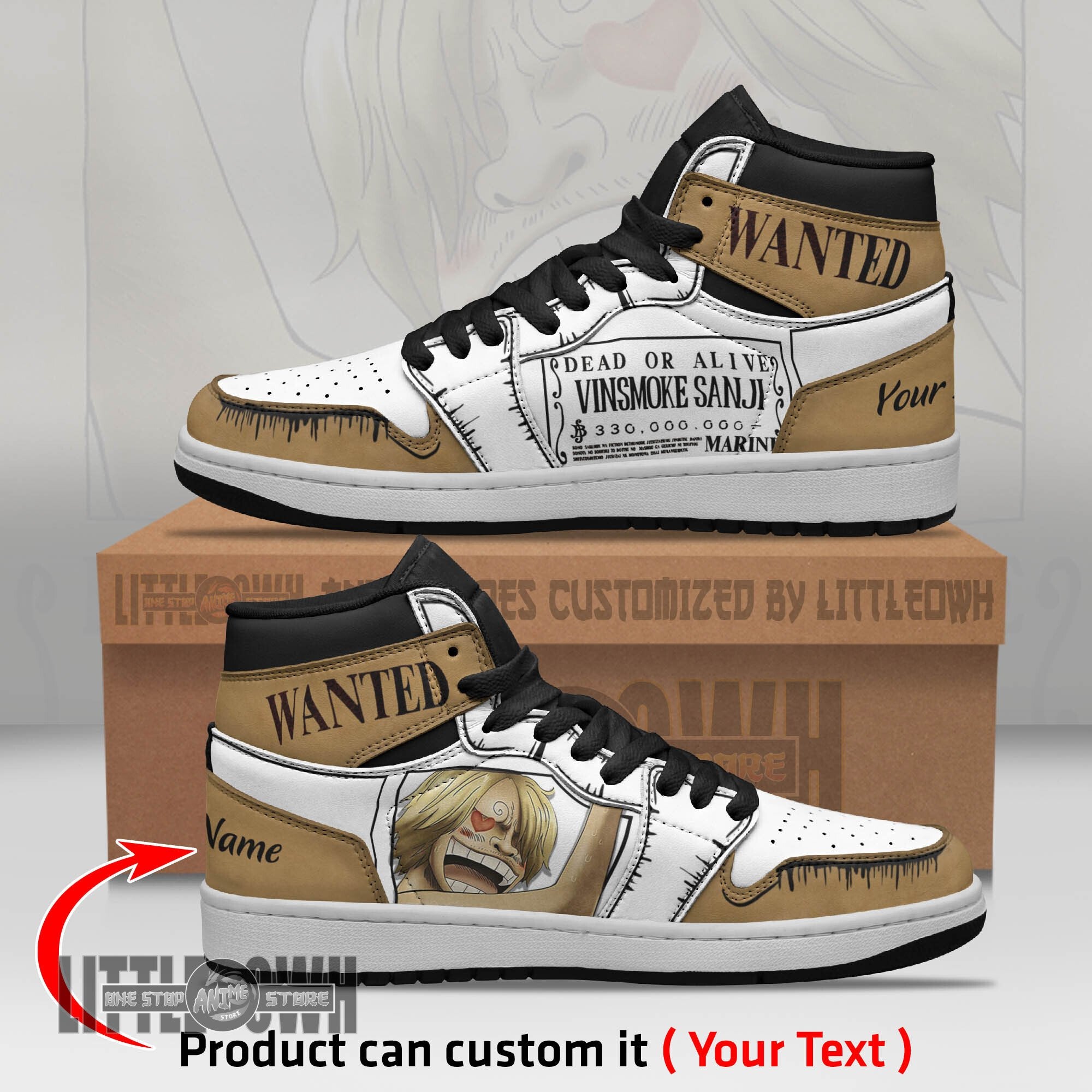Ideafootwear Vinsmoke Sanji AJ1 High Sneakers Shoes For Men And Women