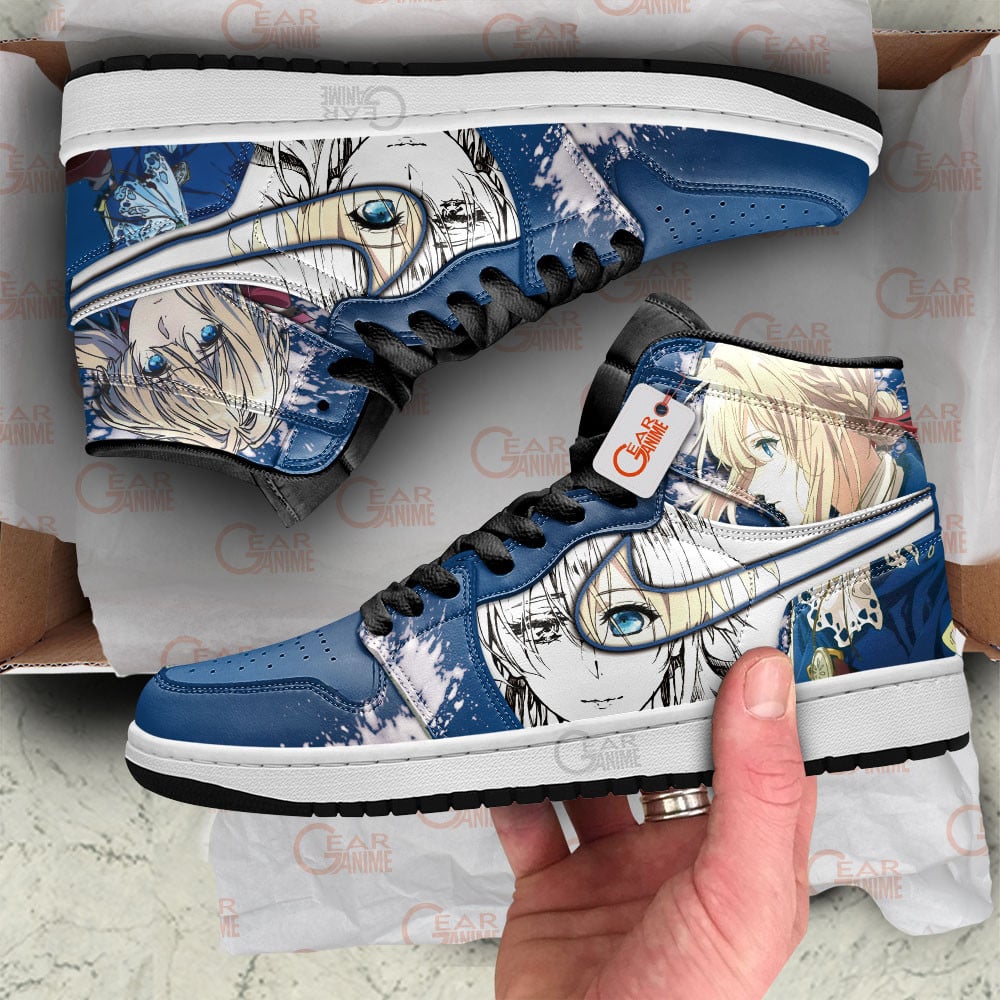 Ideafootwear Violet Evergarden AJ1 High Sneakers Shoes For Men And Women