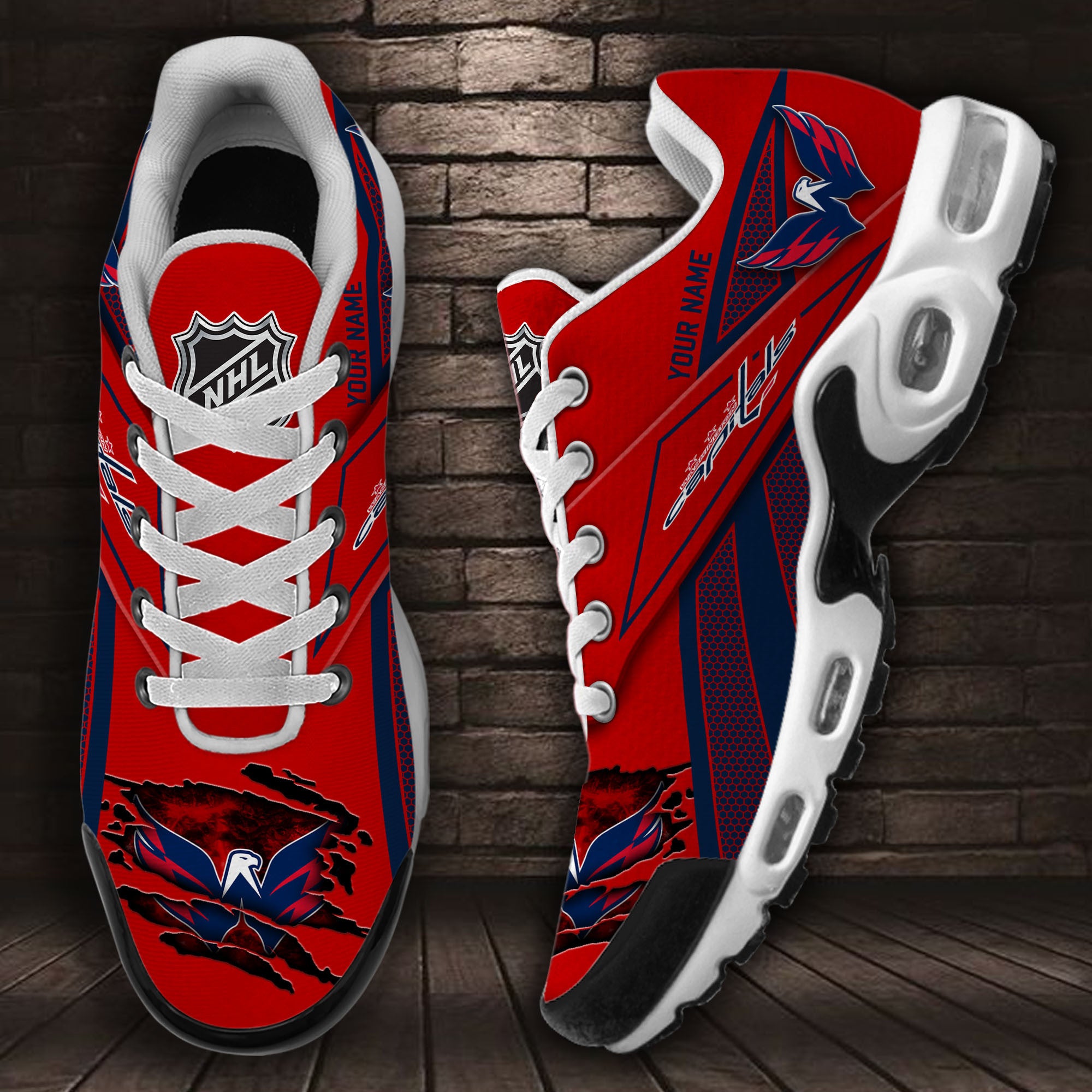 Ideafootwear Washington Capitals TN Shoes Sneakers For Men And Women