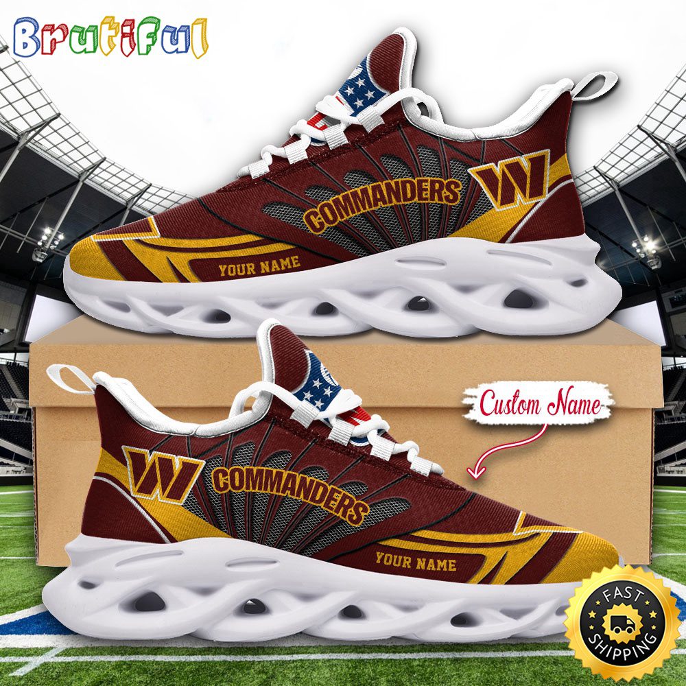 Ideafootwear Washington Commanders Max Soul Shoes Sneakers For Men And Women