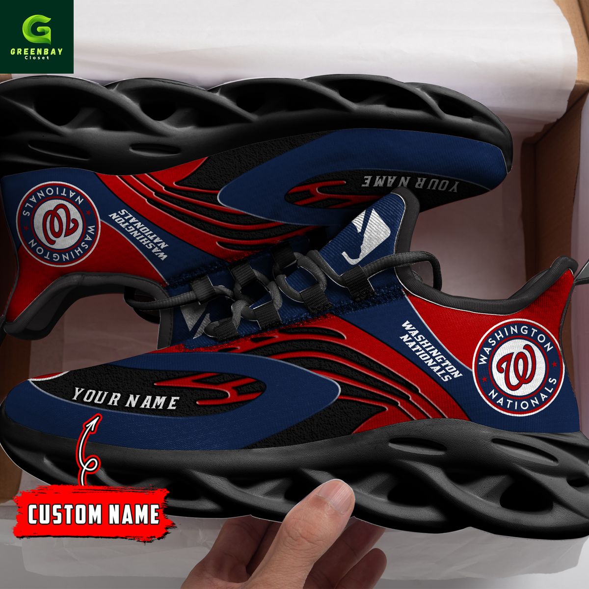 Ideafootwear Washington Nationals Max Soul Shoes Sneakers For Men And Women