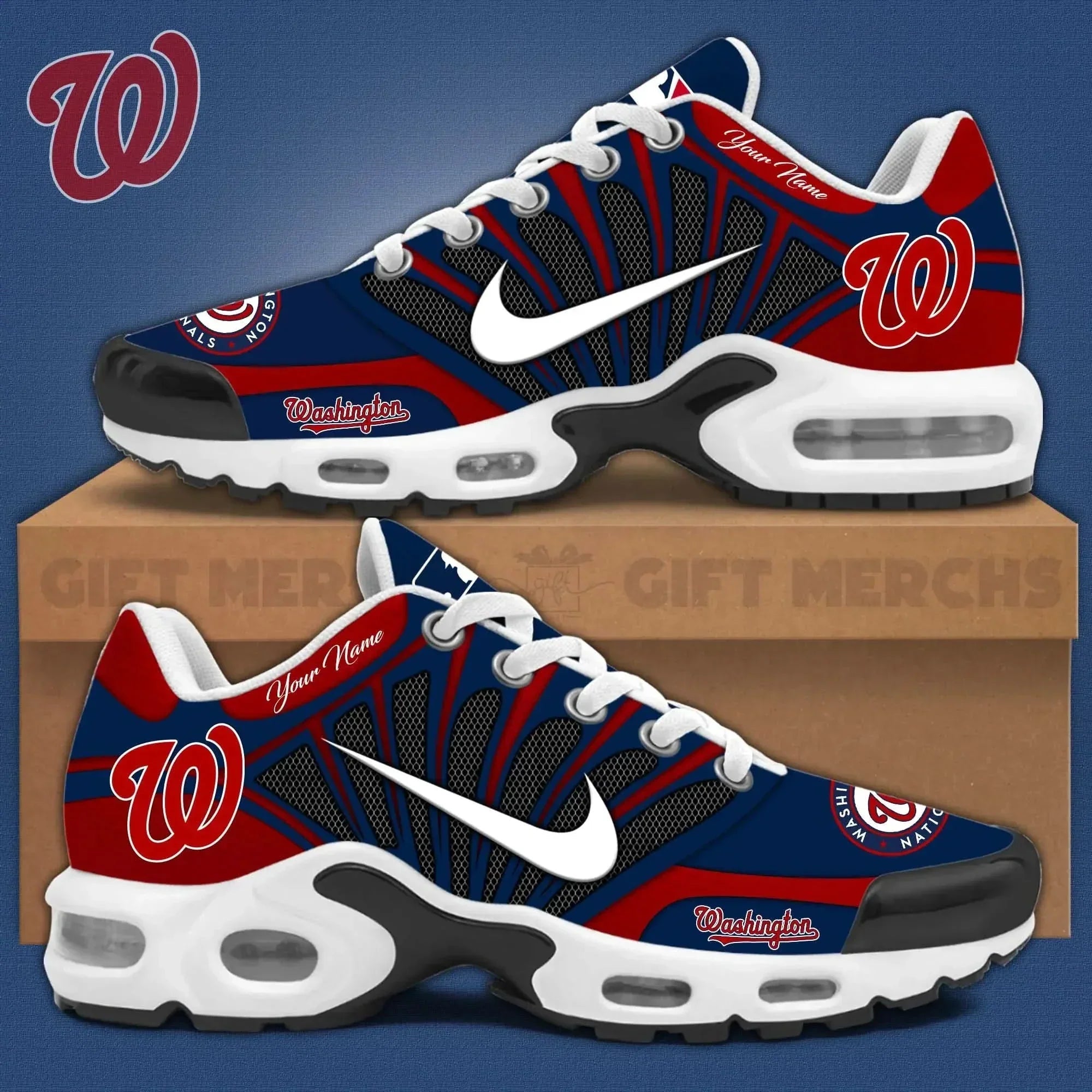 Ideafootwear Washington Nationals TN Shoes Sneakers For Men And Women