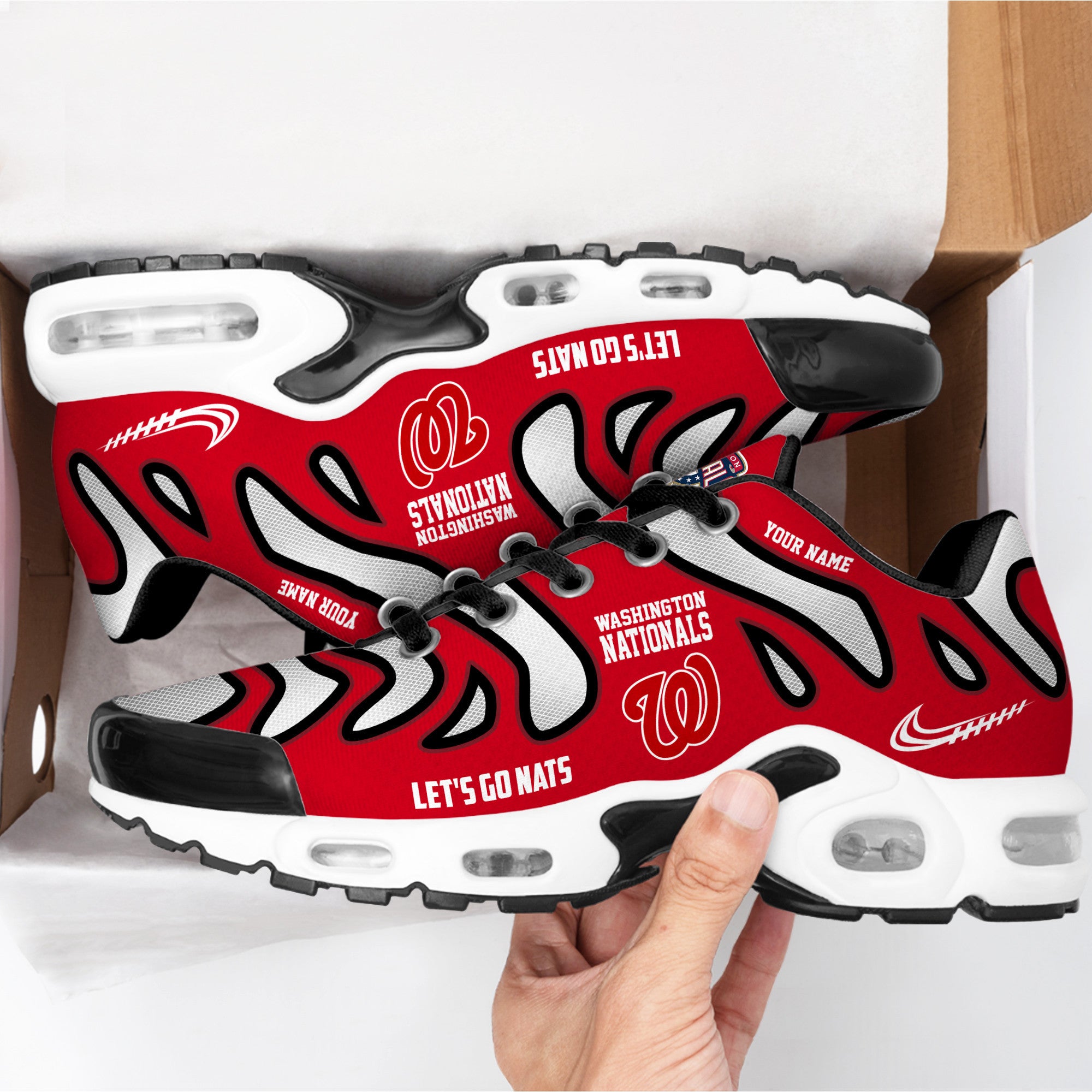 Ideafootwear Washington Nationals TN Shoes Sneakers For Men And Women
