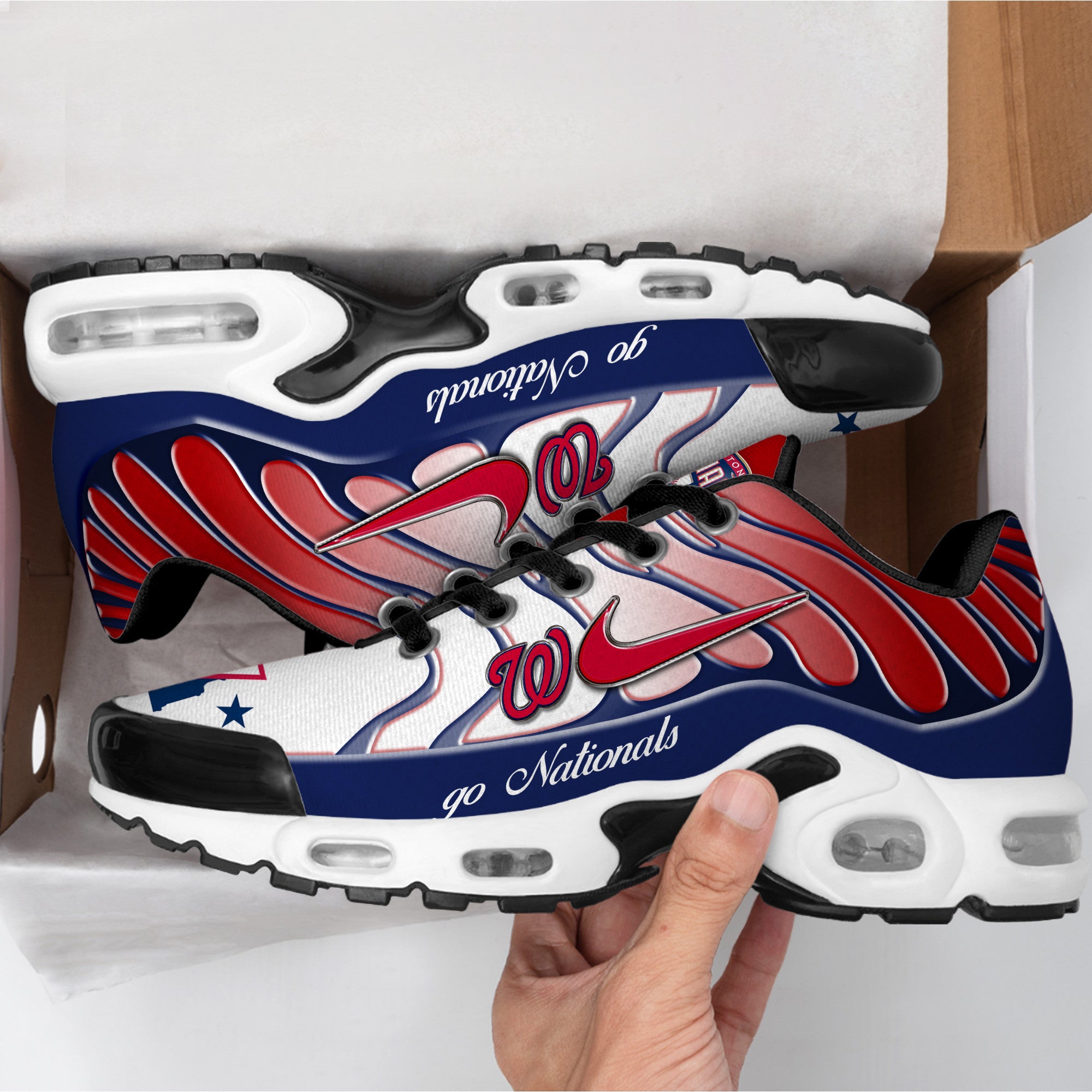 Ideafootwear Washington Nationals TN Shoes Sneakers For Men And Women