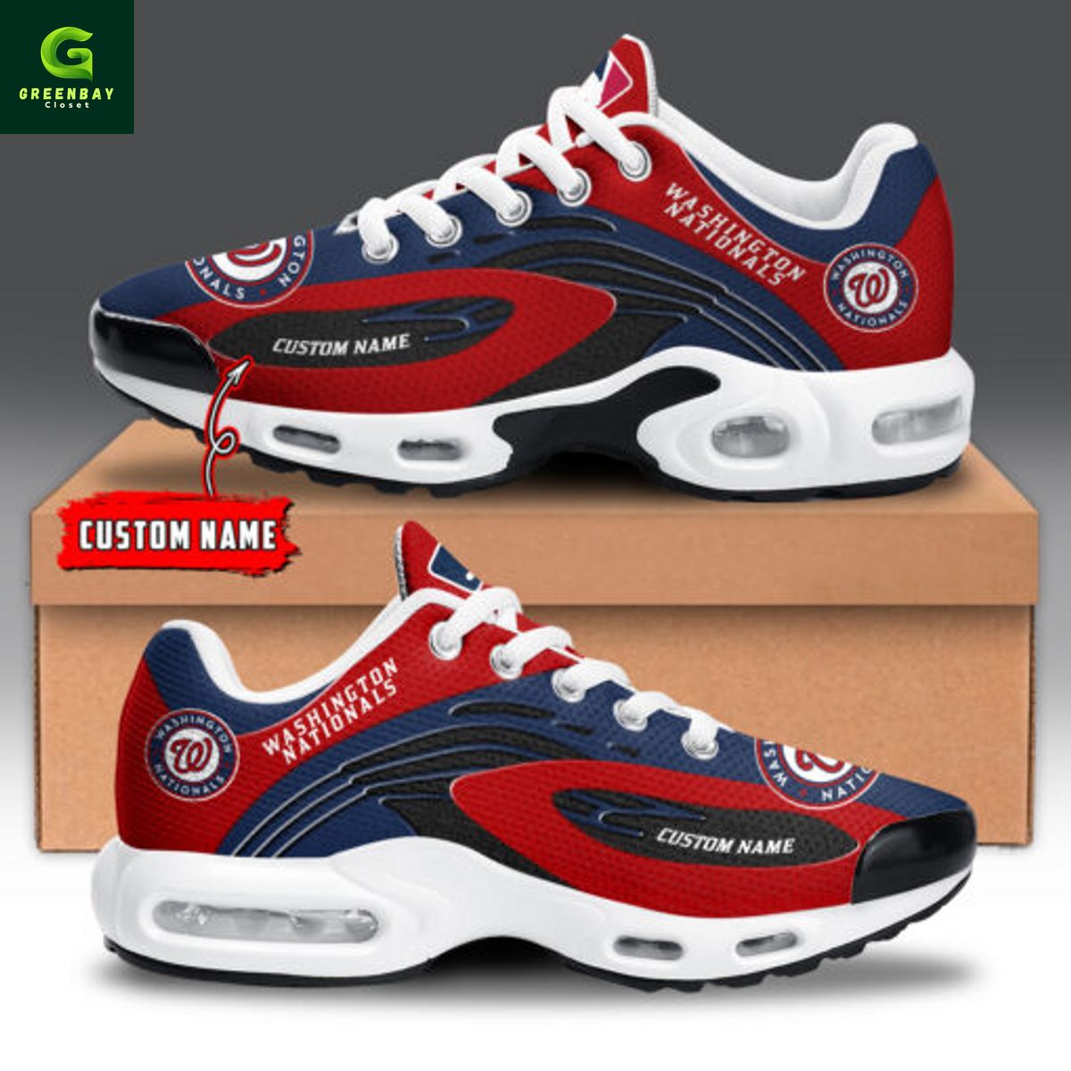 Ideafootwear Washington Nationals TN Shoes Sneakers For Men And Women