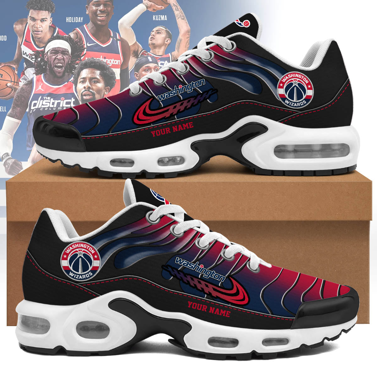 Ideafootwear Washington Wizards TN Shoes Sneakers For Men And Women