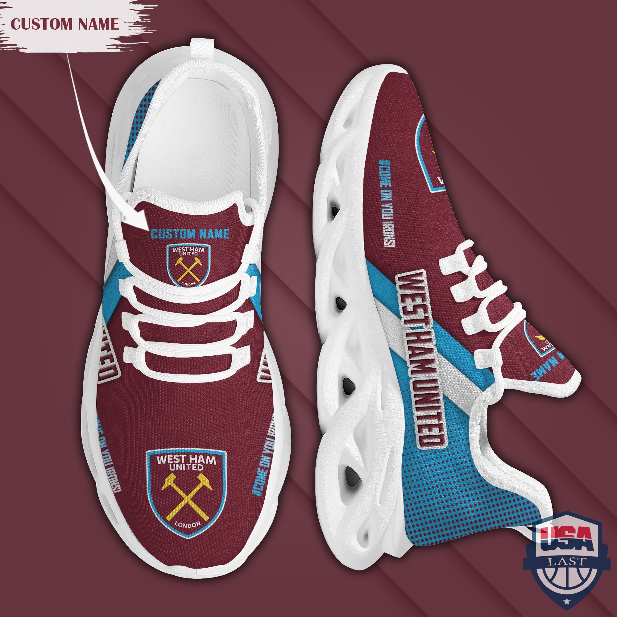 Ideafootwear West Ham United Max Soul Shoes Sneakers For Men And Women