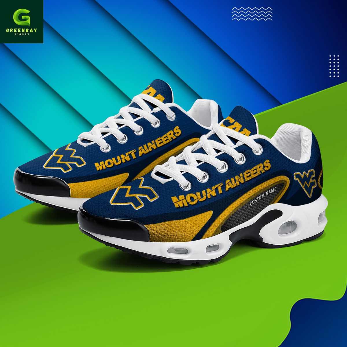 Ideafootwear West Virginia Mountaineers TN Shoes Sneakers For Men And Women