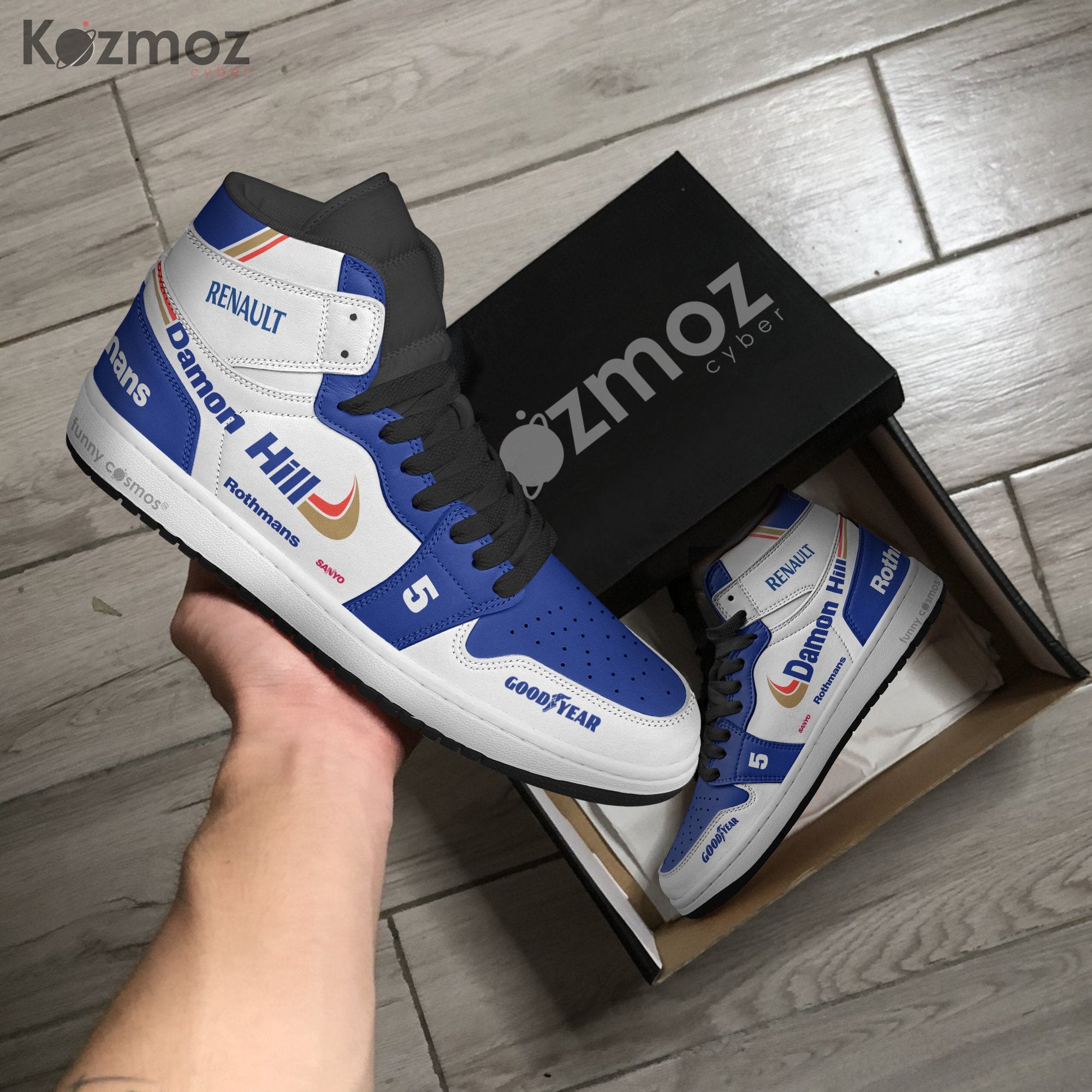 Ideafootwear Williams Damon Hill AJ1 High Sneakers Shoes For Men And Women