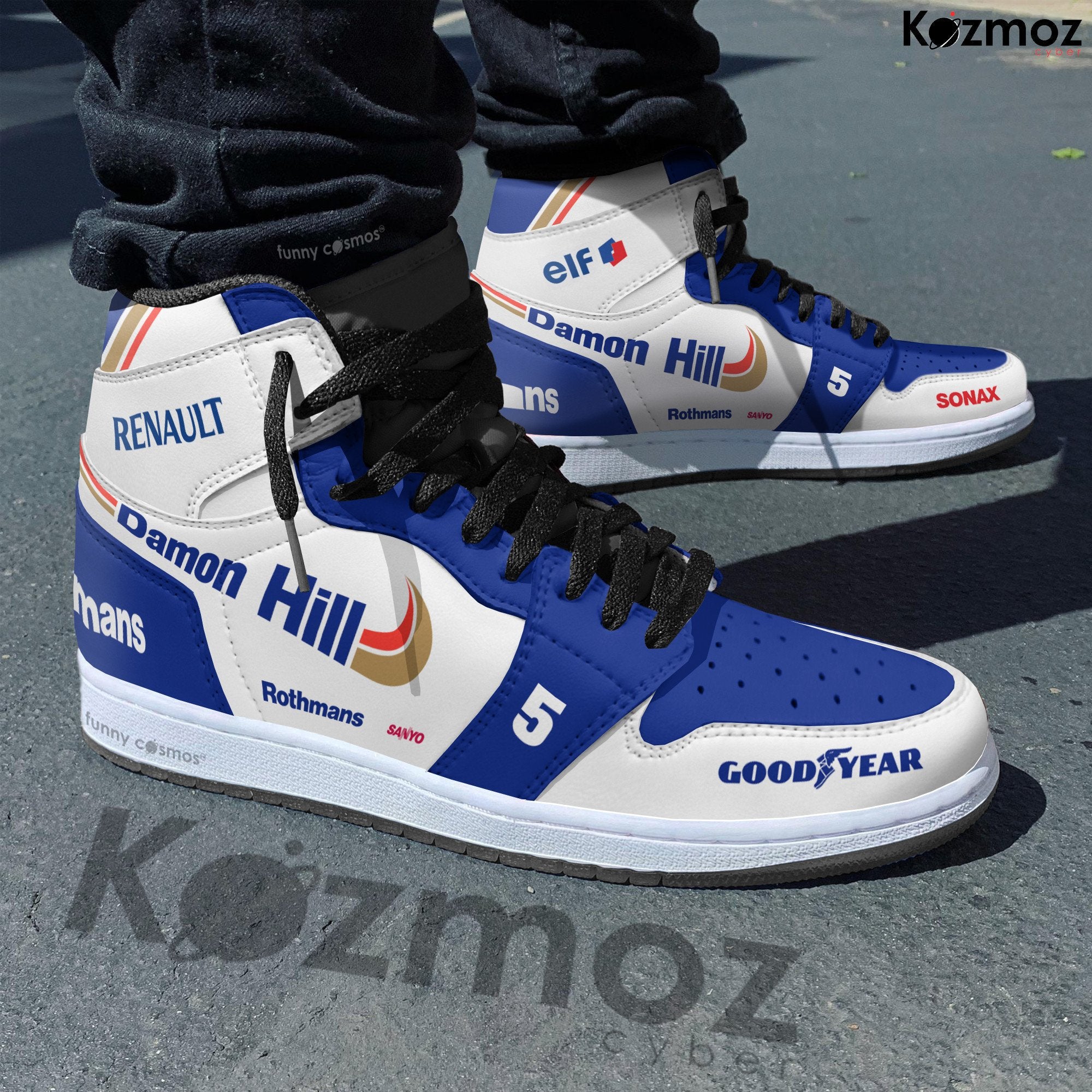 Ideafootwear Williams Damon Hill AJ1 High Sneakers Shoes For Men And Women