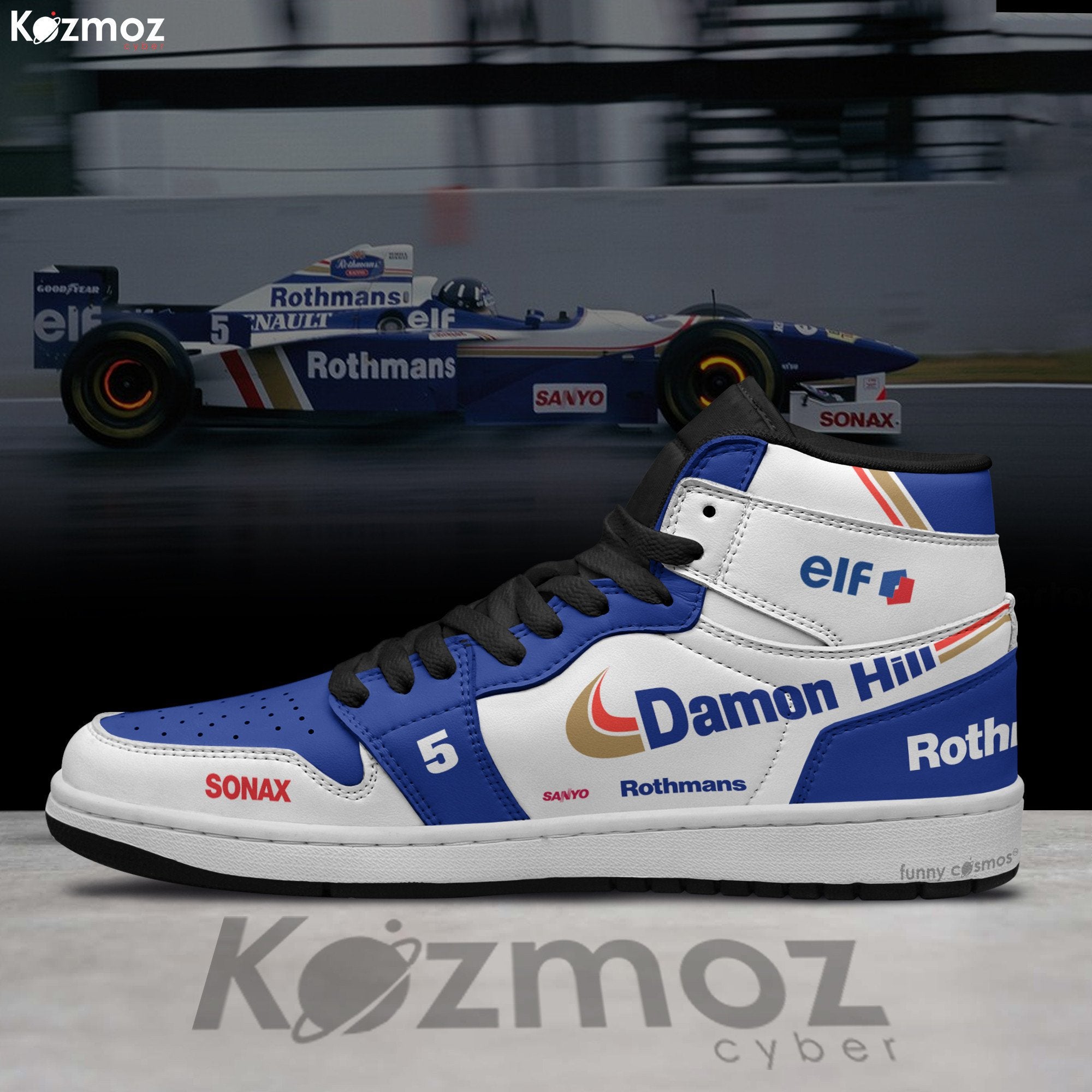Ideafootwear Williams Damon Hill AJ1 High Sneakers Shoes For Men And Women