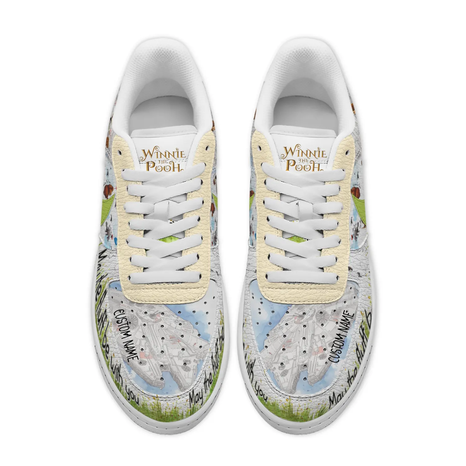 Ideafootwear Winnie the Pooh Air Low-Top Sneakers Shoes For Men And Women 2