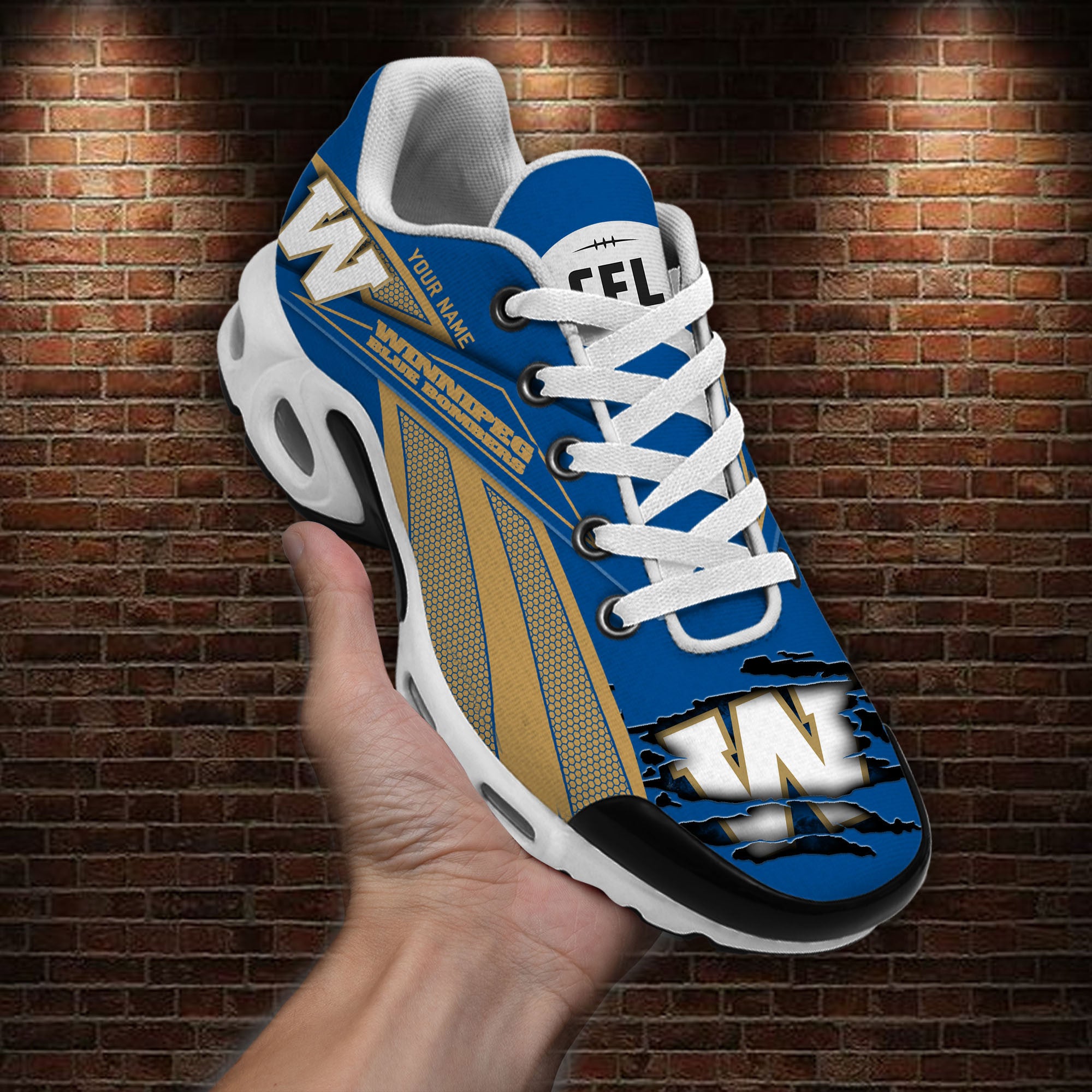 Ideafootwear Winnipeg Blue Bombers TN Shoes Sneakers For Men And Women