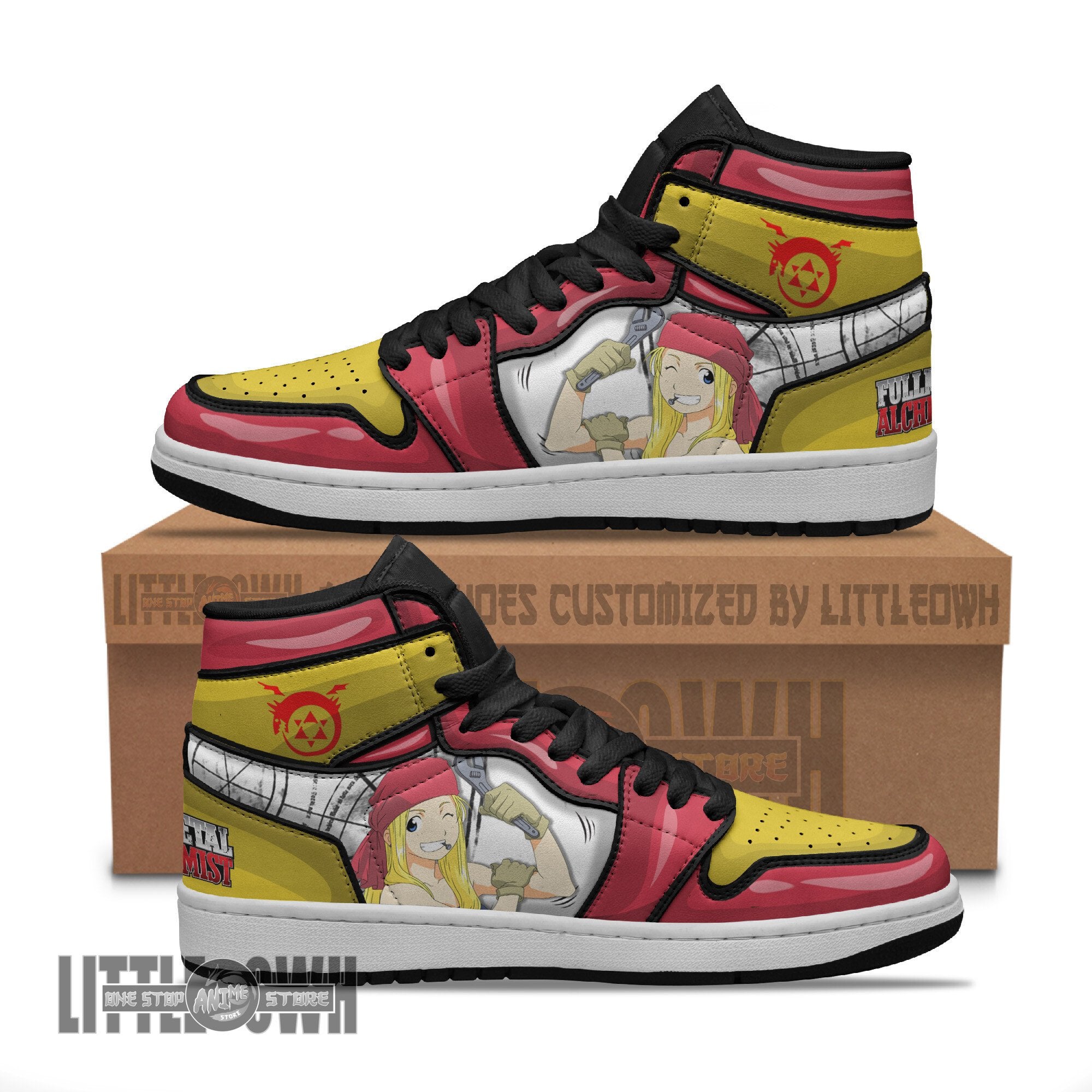 Ideafootwear Winry Rockbell AJ1 High Sneakers Shoes For Men And Women