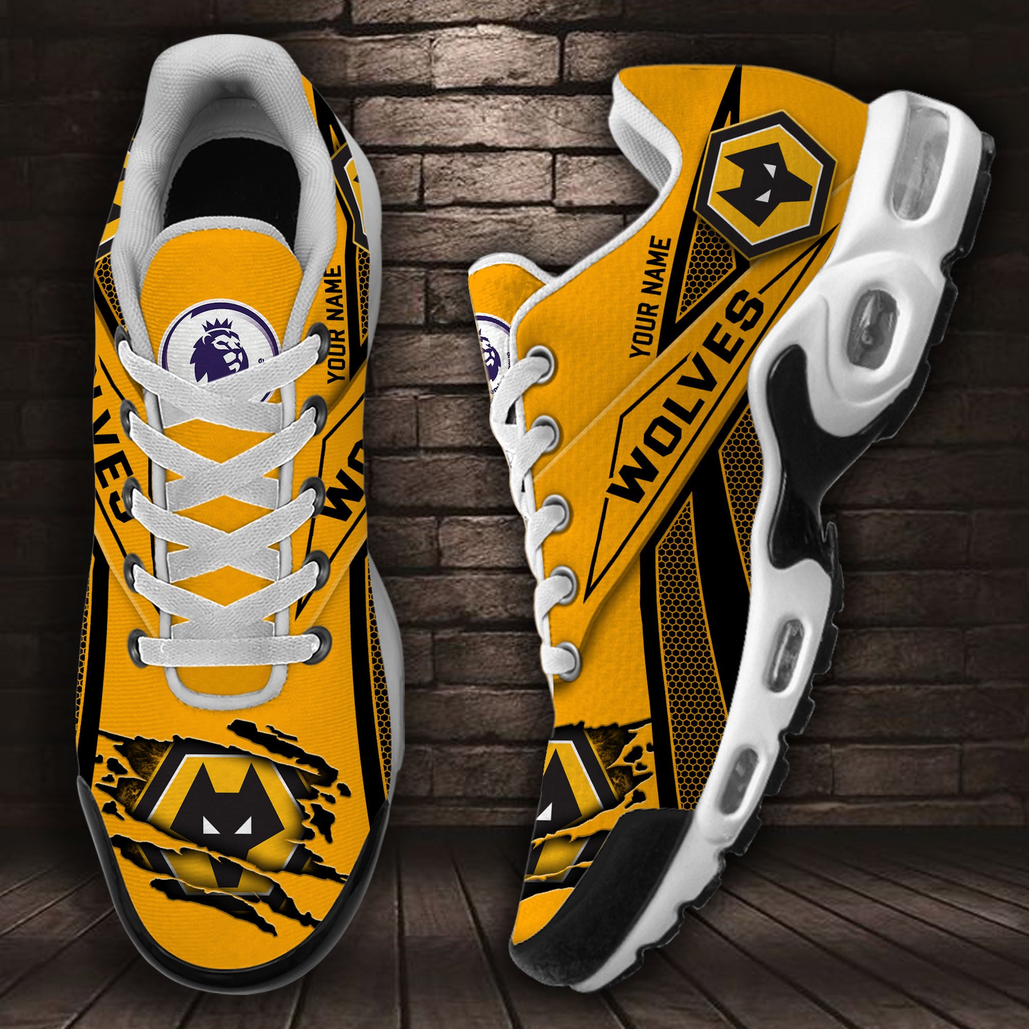 Ideafootwear Wolverhampton Wanderers F.C TN Shoes Sneakers For Men And Women