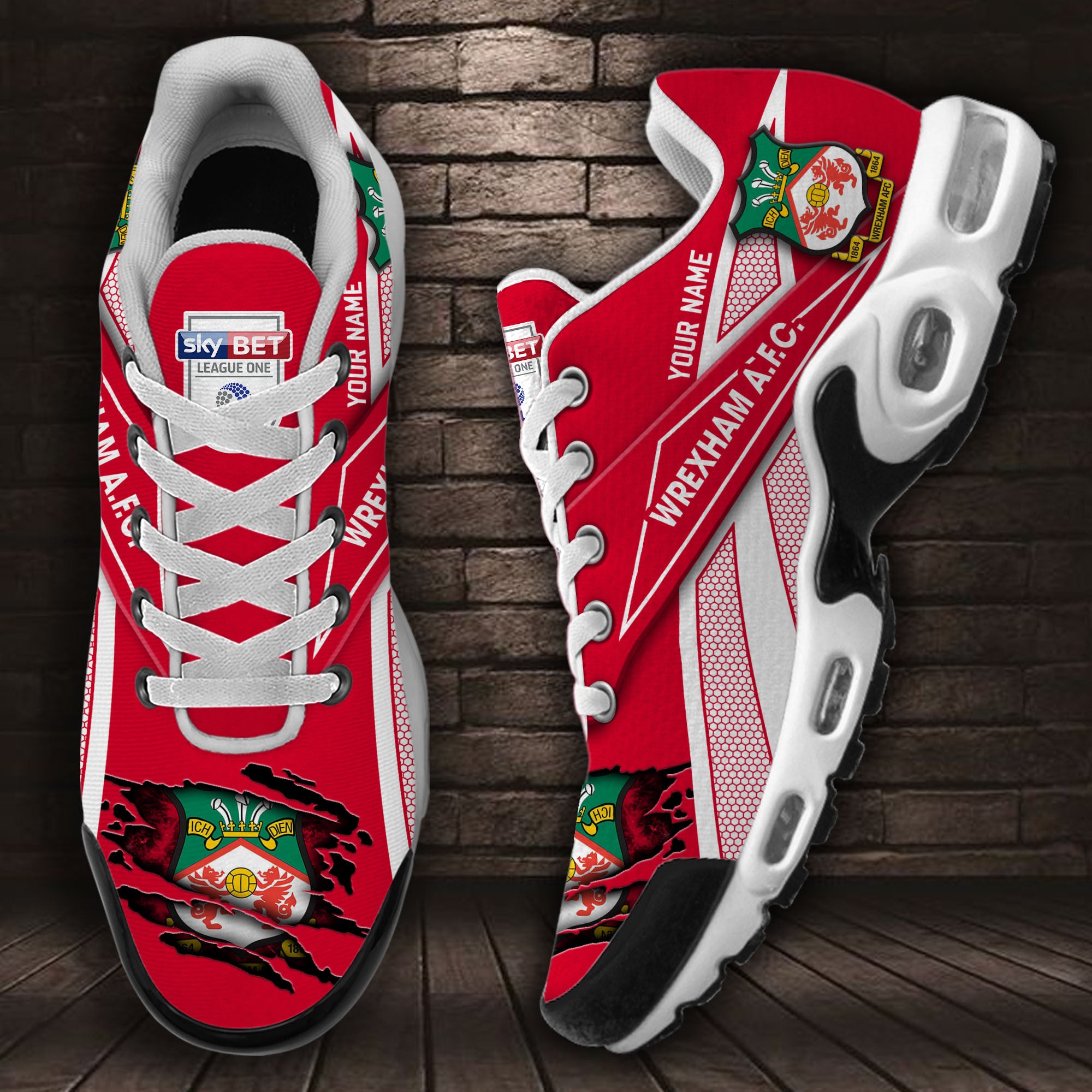 Ideafootwear Wrexham AFC TN Shoes Sneakers For Men And Women