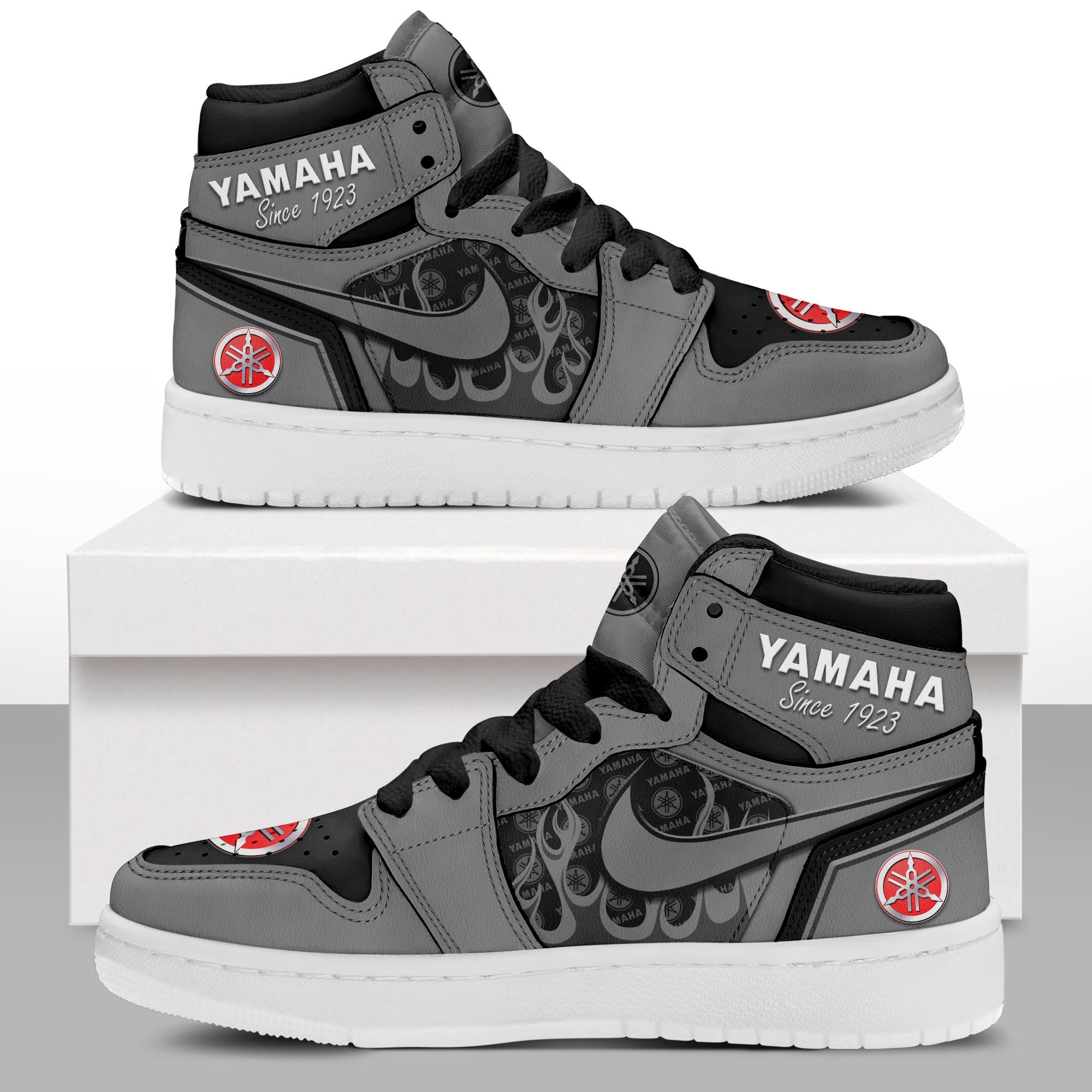 Ideafootwear Yamaha AJ1 High Sneakers Shoes For Men And Women