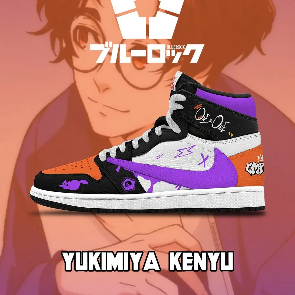 Ideafootwear Yukimiya Kenyu V.1 Blue Lock AJ1 High Sneakers Shoes For Men And Women