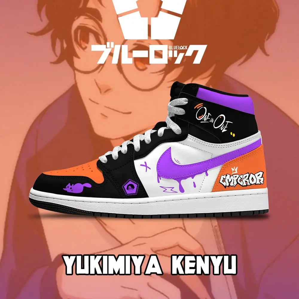 Ideafootwear Yukimiya Kenyu V.2 Blue Lock AJ1 High Sneakers Shoes For Men And Women