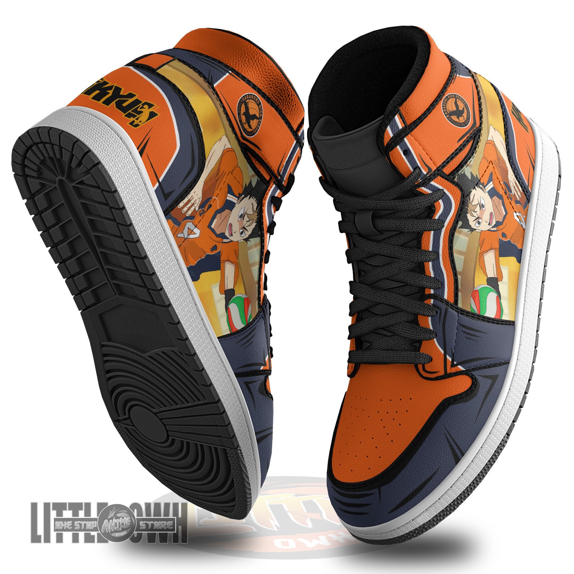 Ideafootwear Yuu Nishinoya AJ1 High Sneakers Shoes For Men And Women