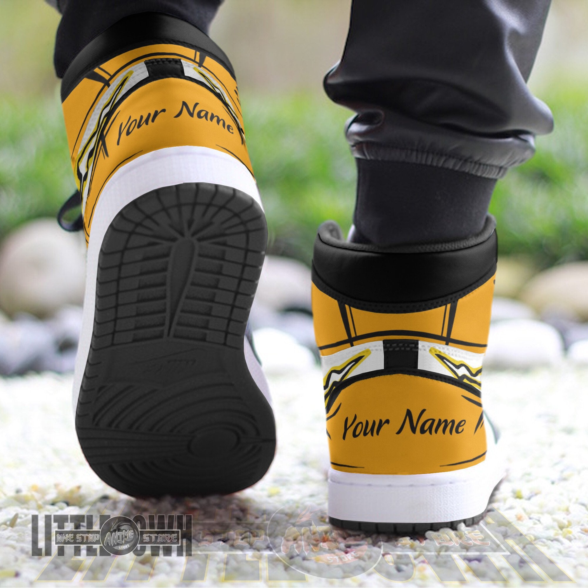 Ideafootwear Zenitsu Agatsuma AJ1 High Sneakers Shoes For Men And Women