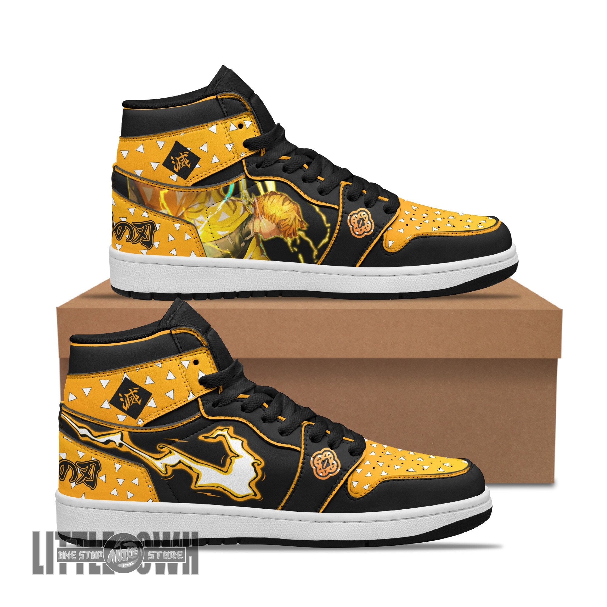 Ideafootwear Zenitsu AJ1 High Sneakers Shoes For Men And Women
