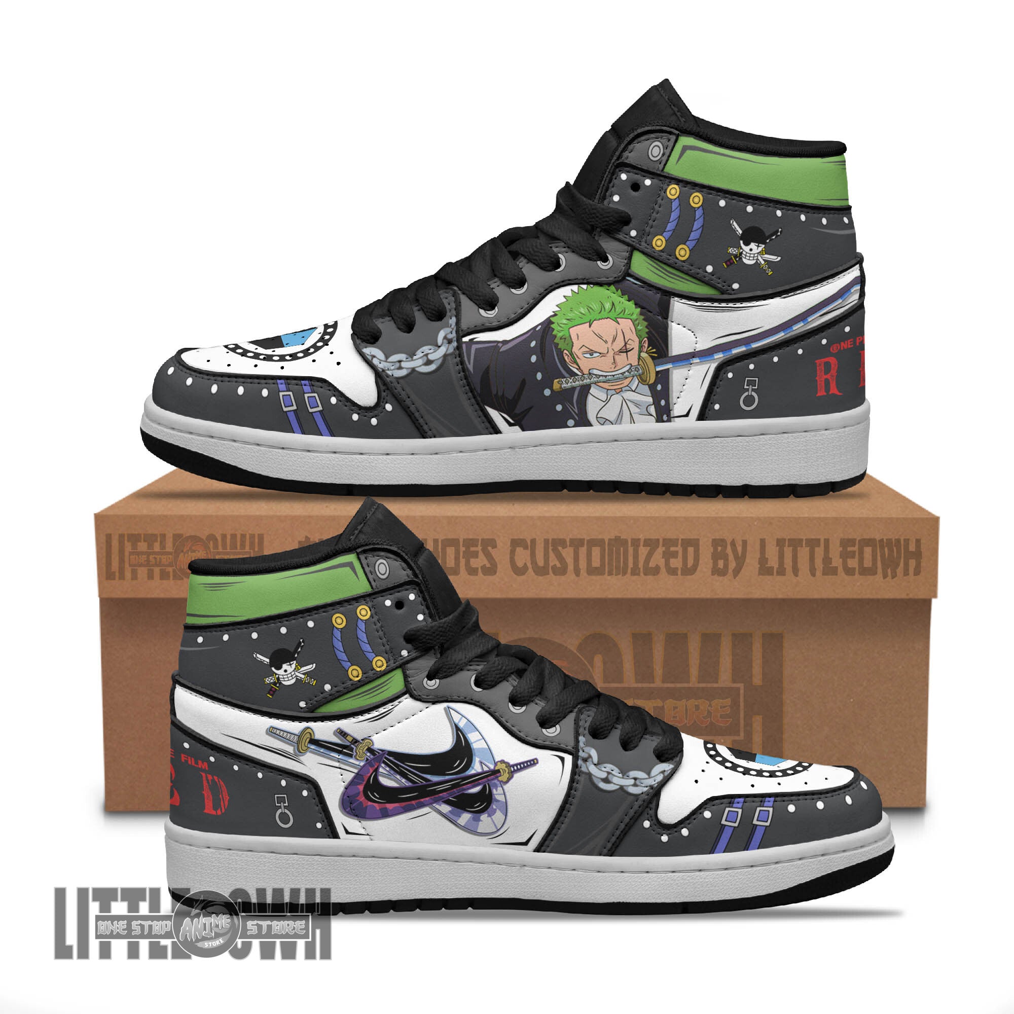 Ideafootwear Zoro AJ1 High Sneakers Shoes For Men And Women