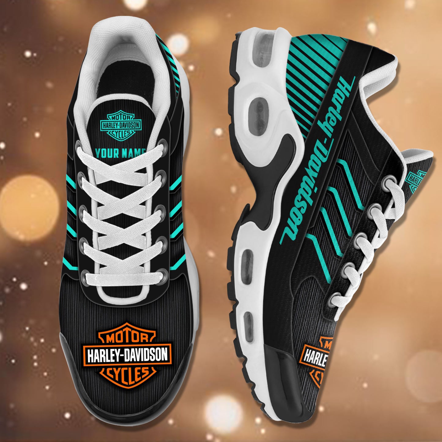 Ideafootwear Harley-Davidson TN Shoes Sneakers For Men And Women