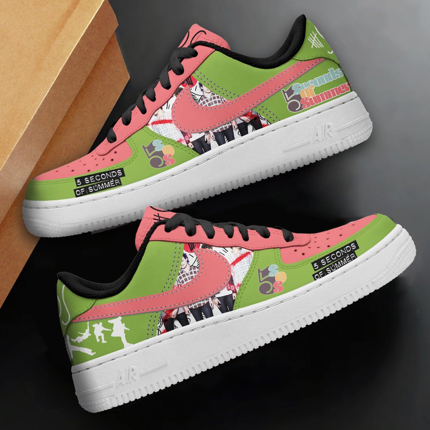 Ideafootwear 5 Seconds of Summer Air Low-Top Sneakers Shoes For Men And Women