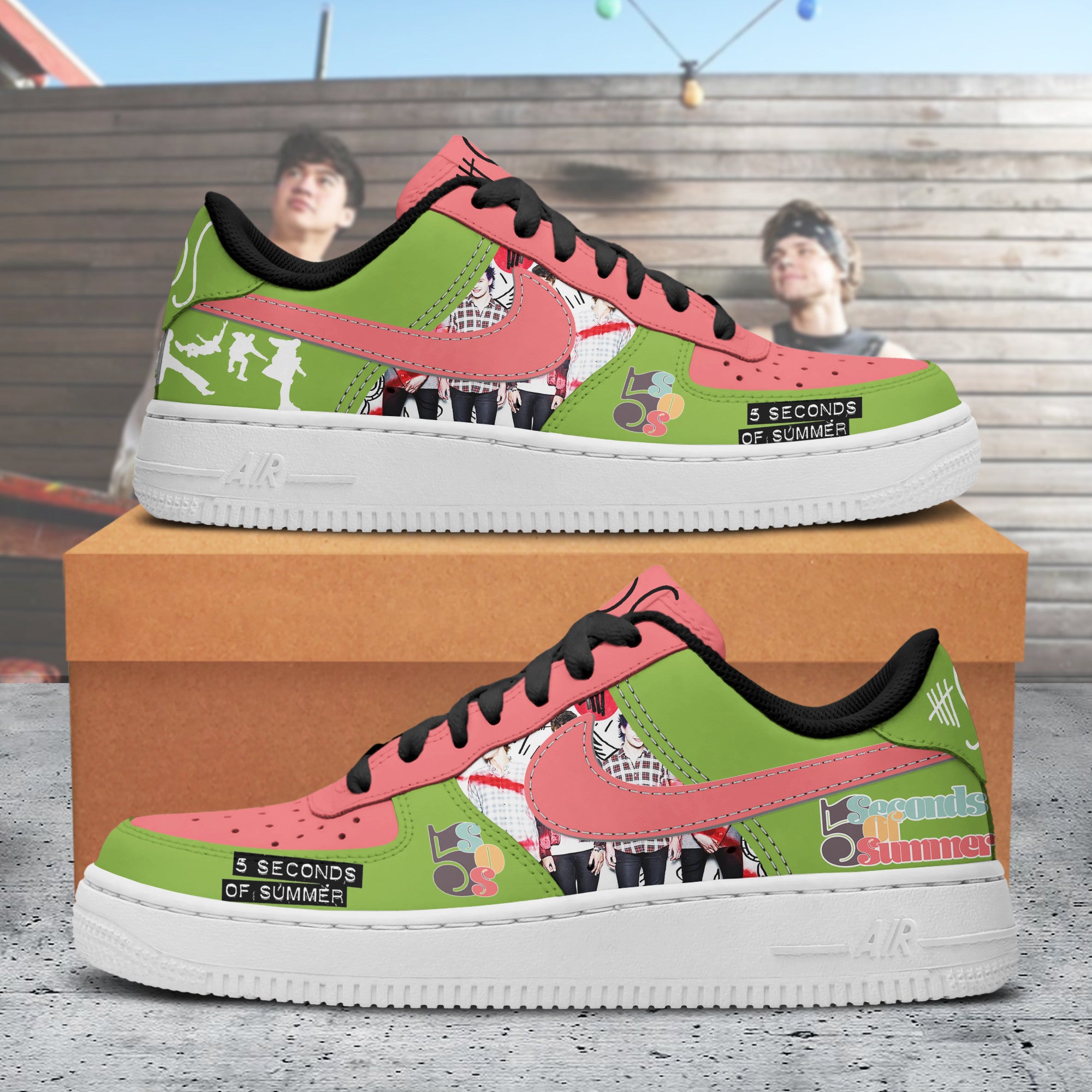 Ideafootwear 5 Seconds of Summer Air Low-Top Sneakers Shoes For Men And Women