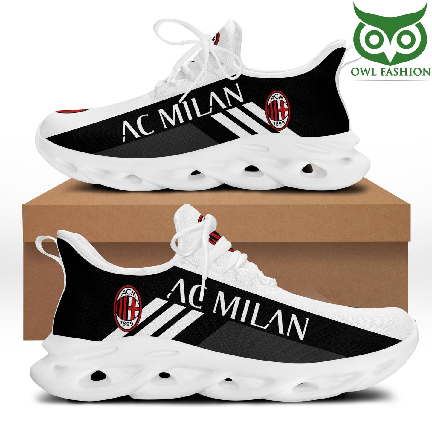 Ideafootwear AC Milan Max Soul Shoes Sneakers For Men And Women