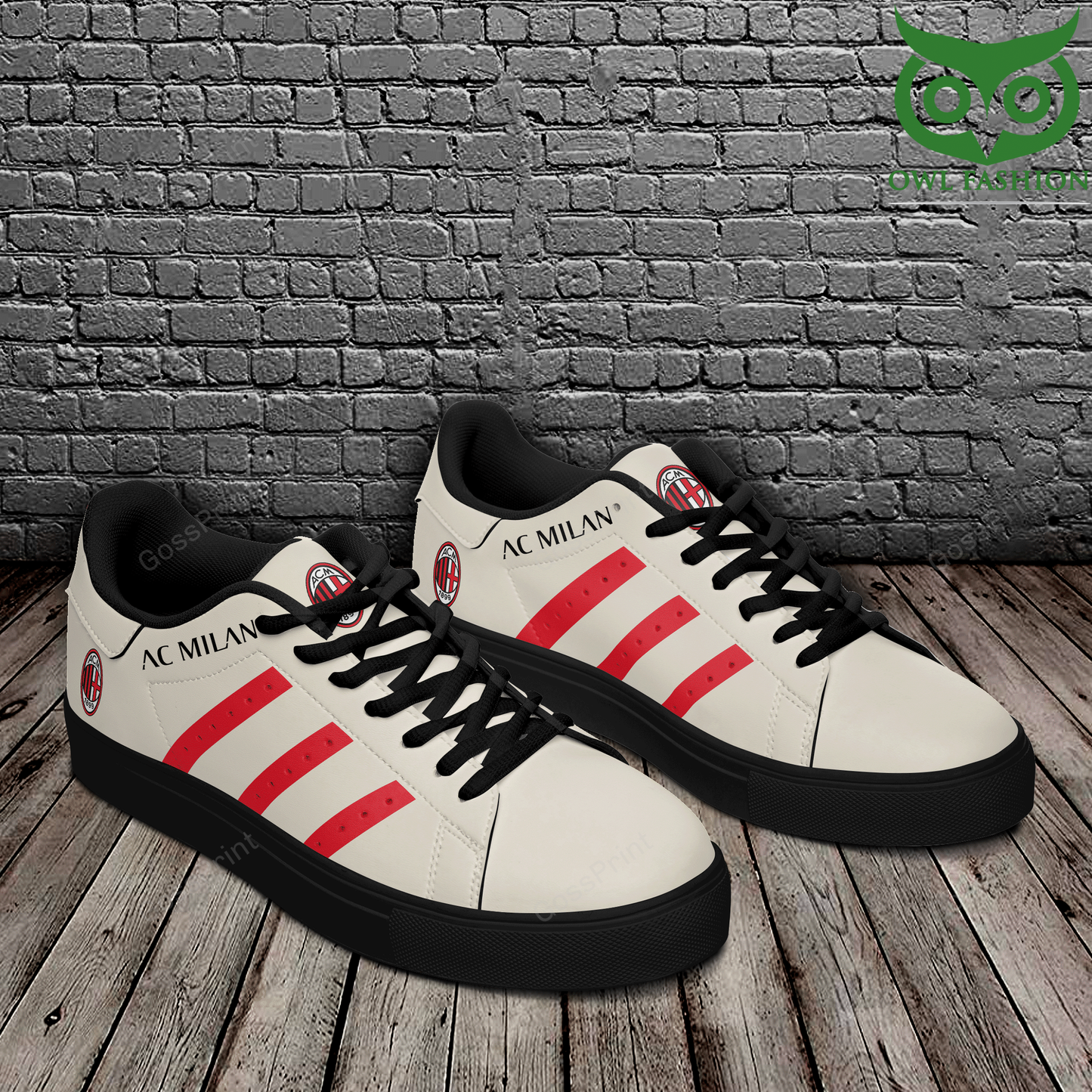 Ideafootwear AC Milan Skate Stan Shoes Sneakes For Men And Women