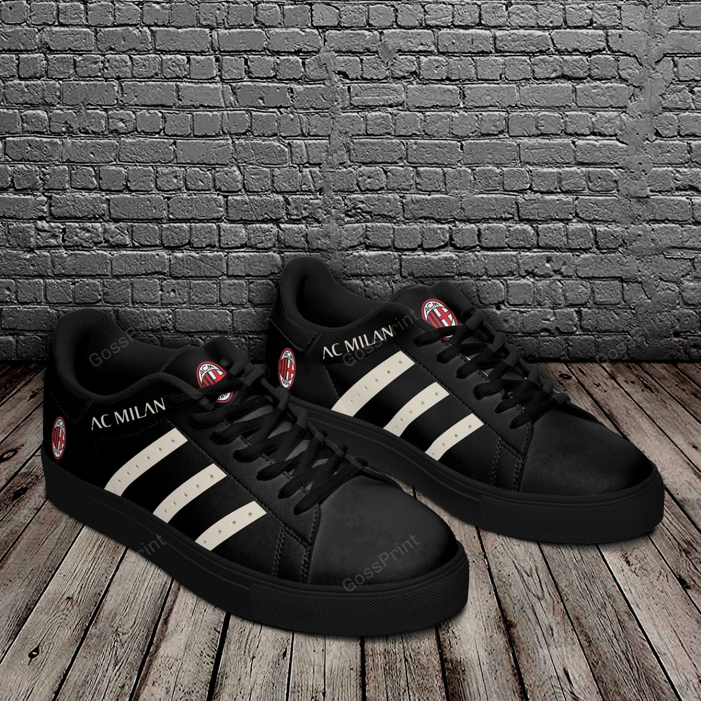 Ideafootwear AC Milan Skate Stan Shoes Sneakes For Men And Women