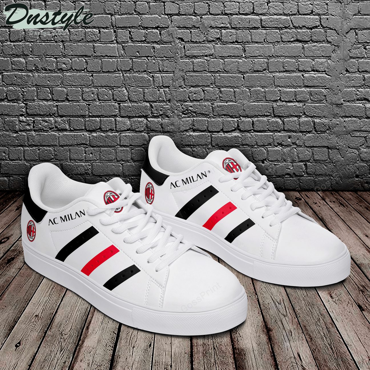 Ideafootwear AC Milan Skate Stan Shoes Sneakes For Men And Women