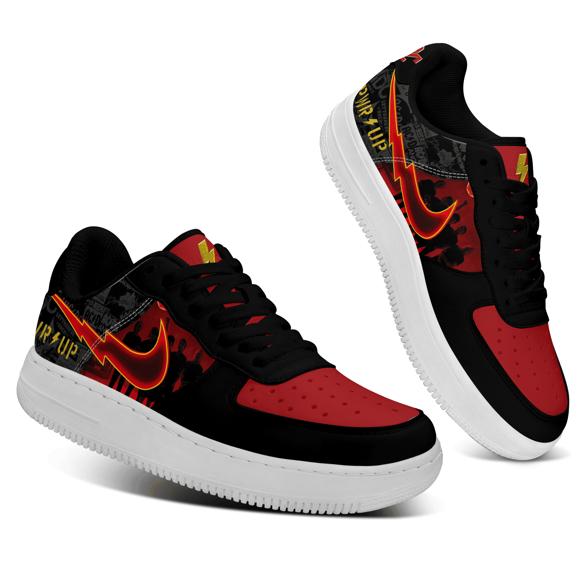 Ideafootwear AC/DC Air Low-Top Sneakers Shoes For Men And Women
