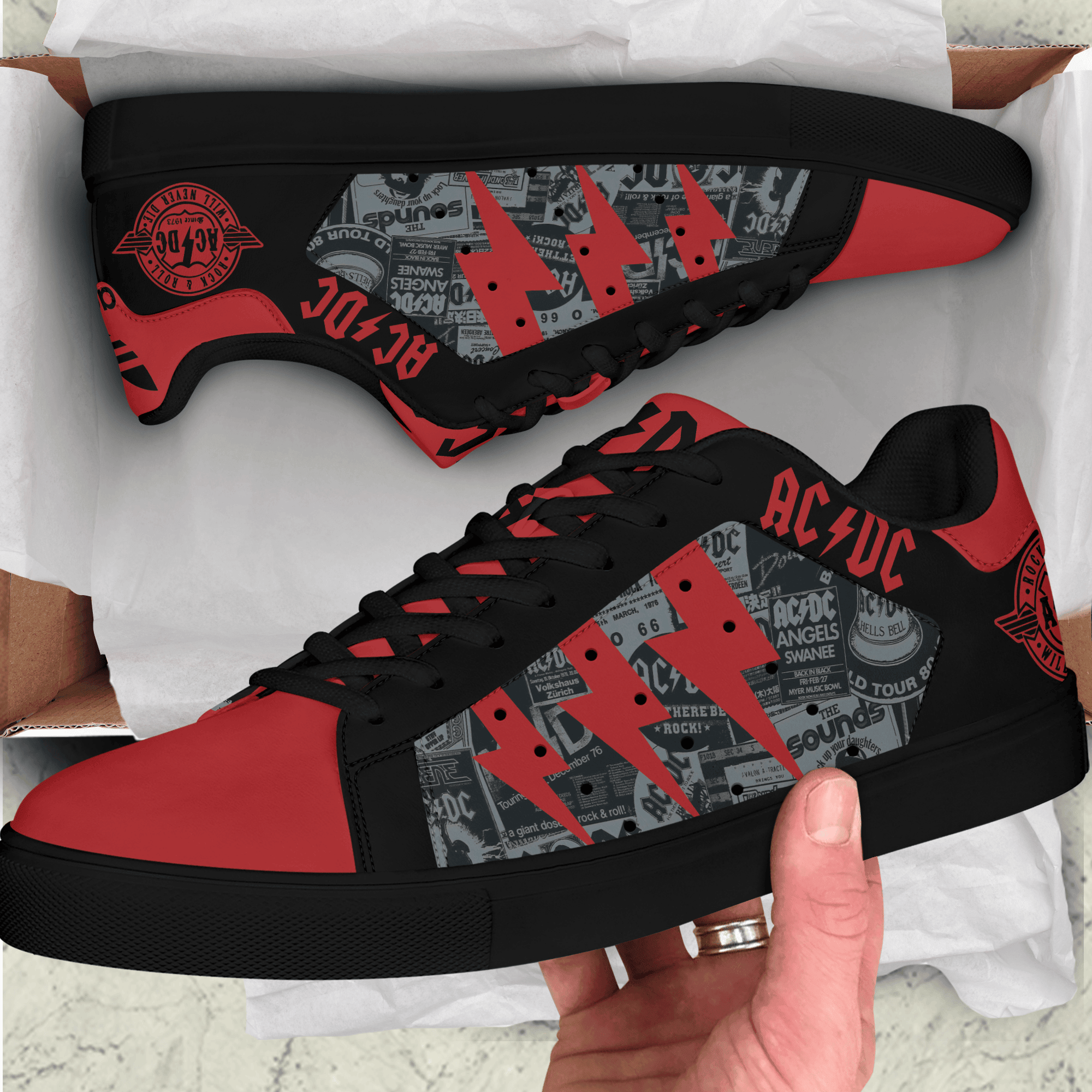 Ideafootwear AC/DC Skate Stan Shoes Sneakes For Men And Women