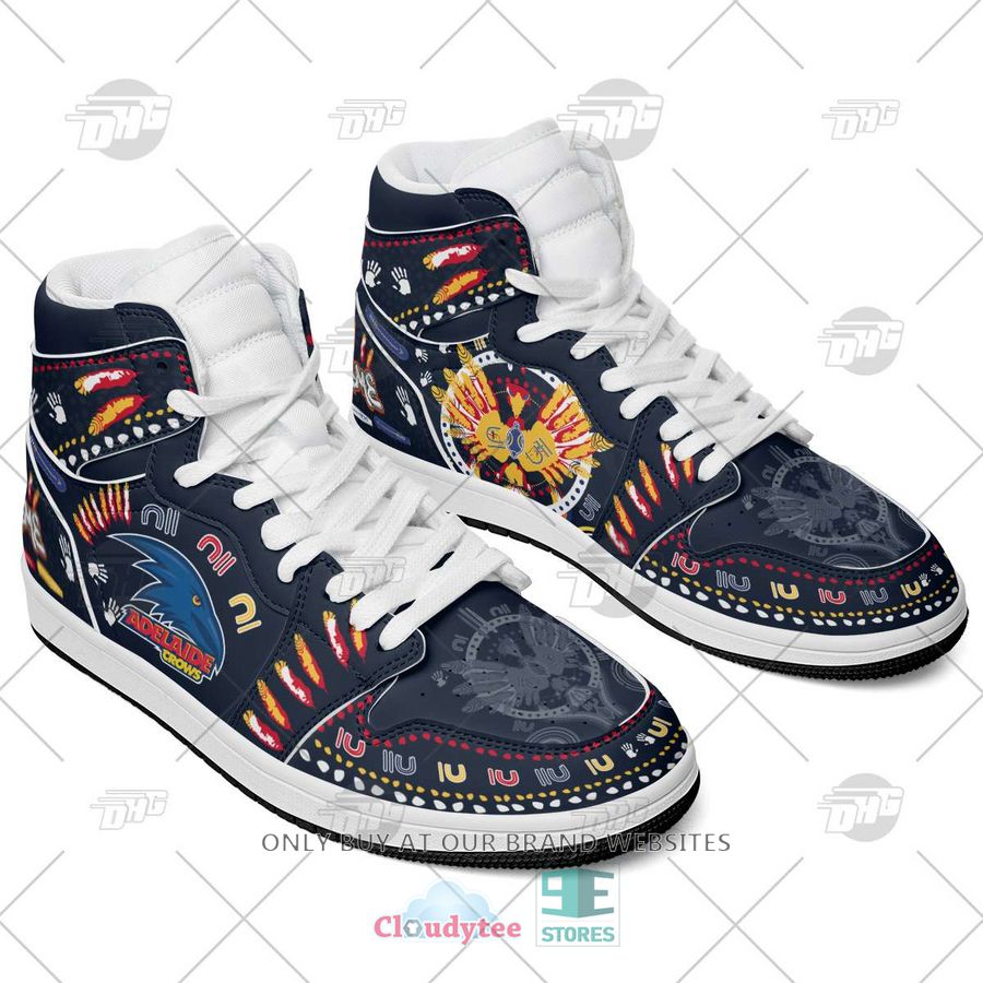 Ideafootwear Adelaide Crows AFL AJ1 High Sneakers Shoes For Men And Women