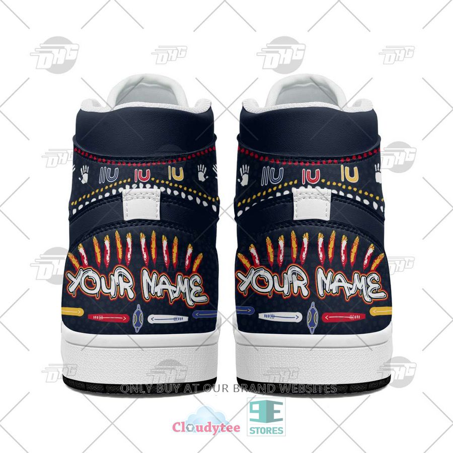 Ideafootwear Adelaide Crows AFL AJ1 High Sneakers Shoes For Men And Women