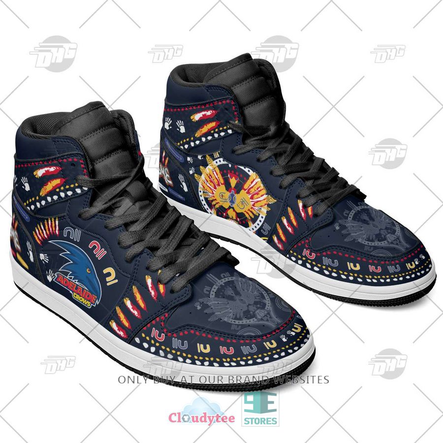 Ideafootwear Adelaide Crows AFL AJ1 High Sneakers Shoes For Men And Women