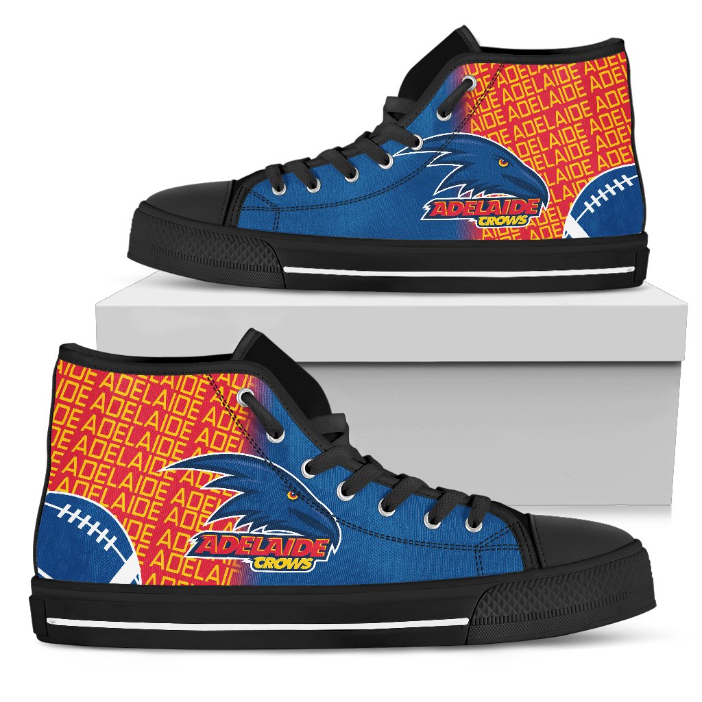 Ideafootwear Adelaide Crows High Top Canvas Sneakers Shoes For Men And Women