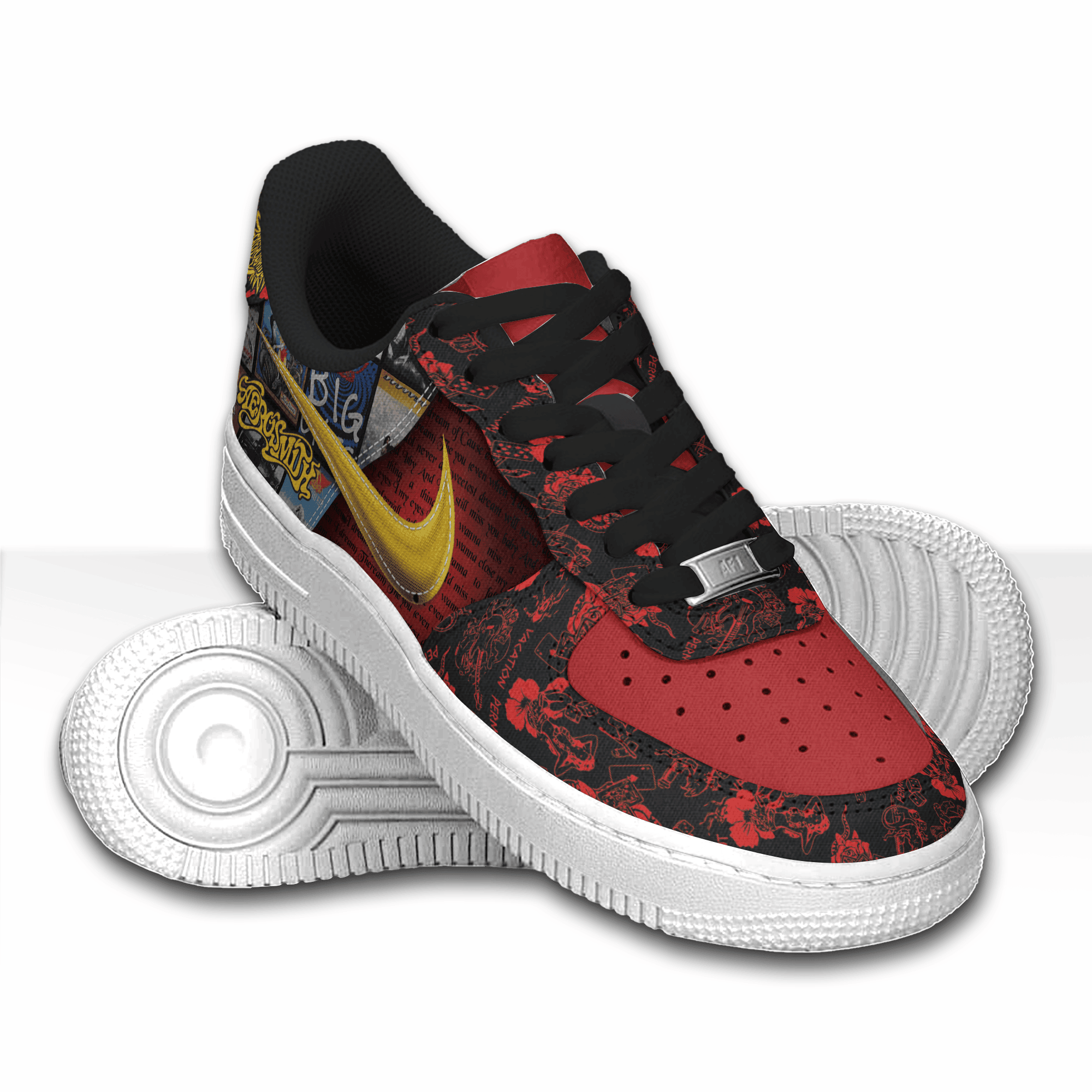 Ideafootwear Aerosmith Air Low-Top Sneakers Shoes For Men And Women