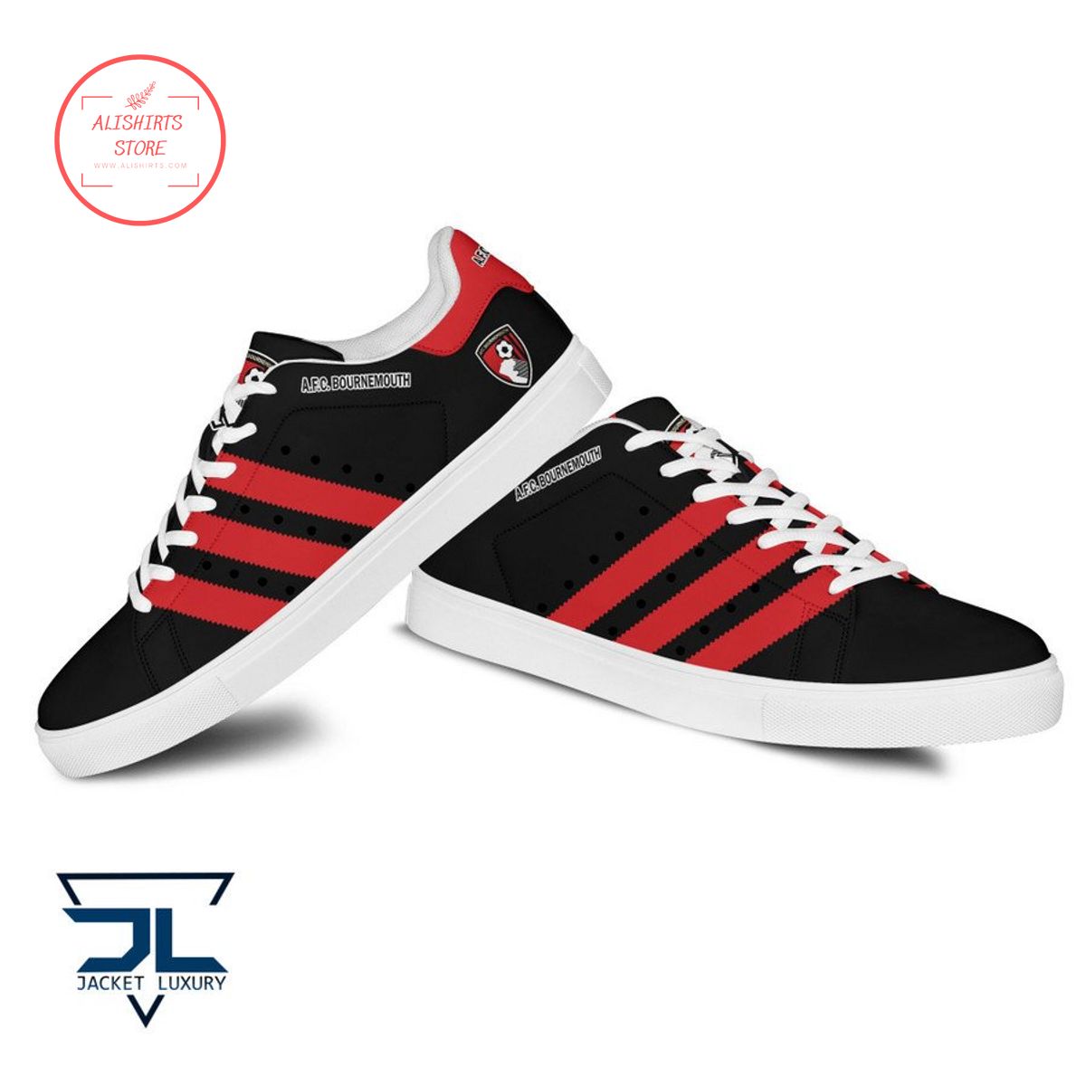 Ideafootwear AFC Bournemouth Skate Stan Shoes Sneakes For Men And Women