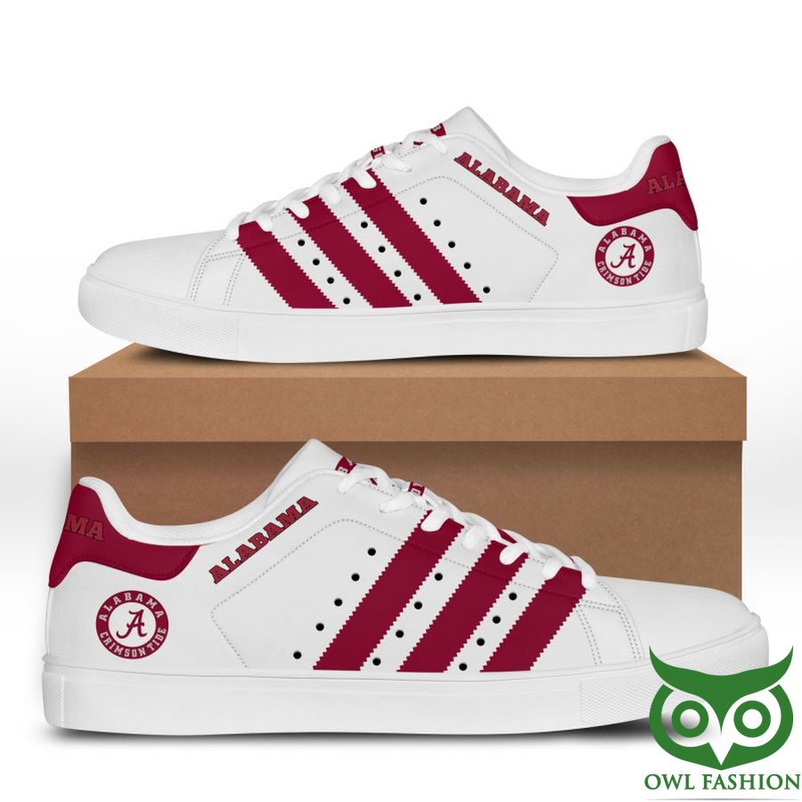 Ideafootwear Alabama Crimson Tide Football Skate Stan Shoes Sneakes For Men And Women