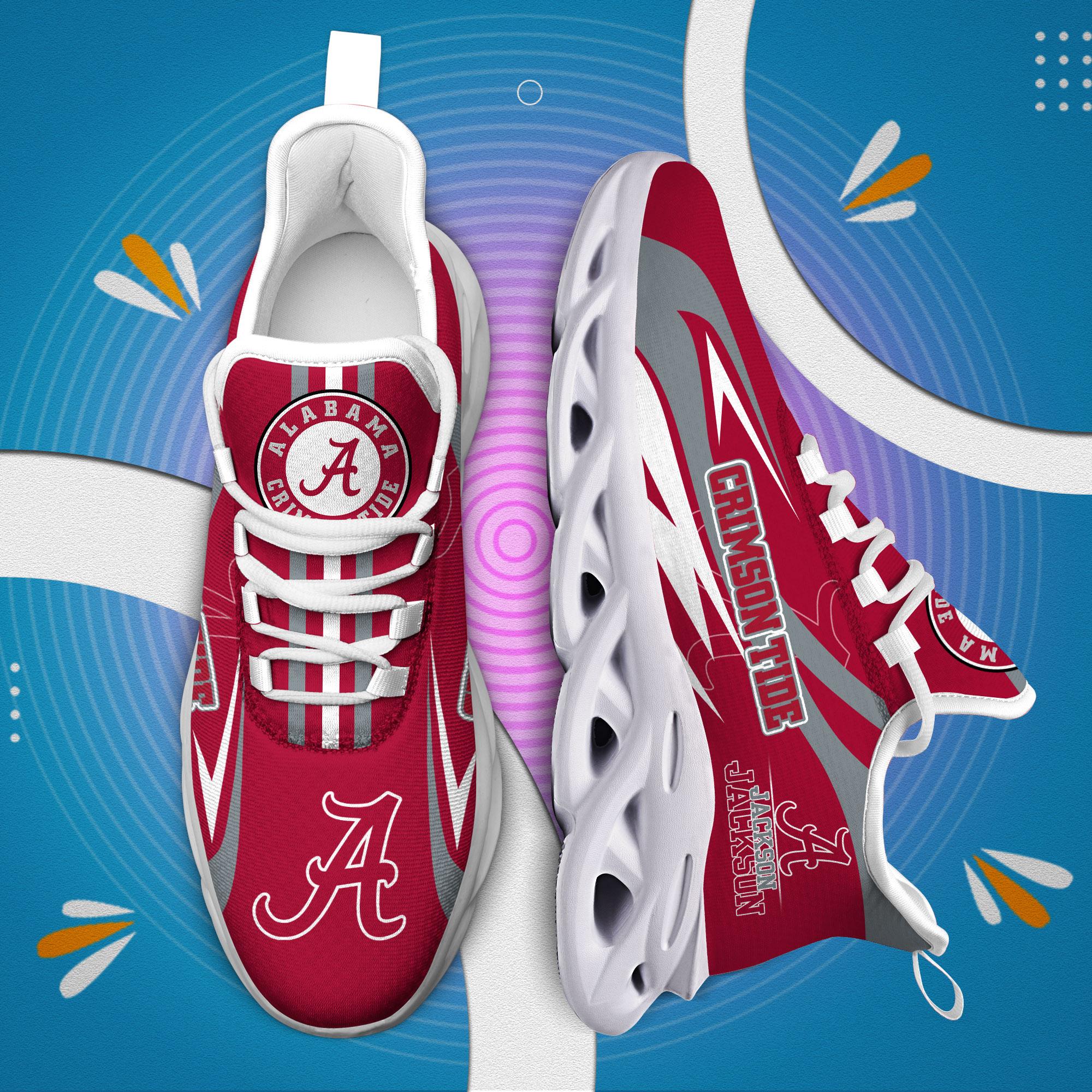 Ideafootwear Alabama Crimson Tide Max Soul Shoes Sneakers For Men And Women