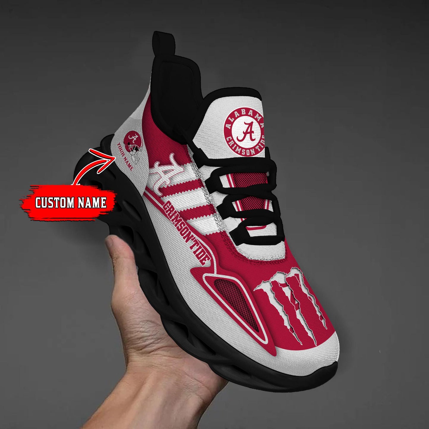 Ideafootwear Alabama Crimson Tide Max Soul Shoes Sneakers For Men And Women