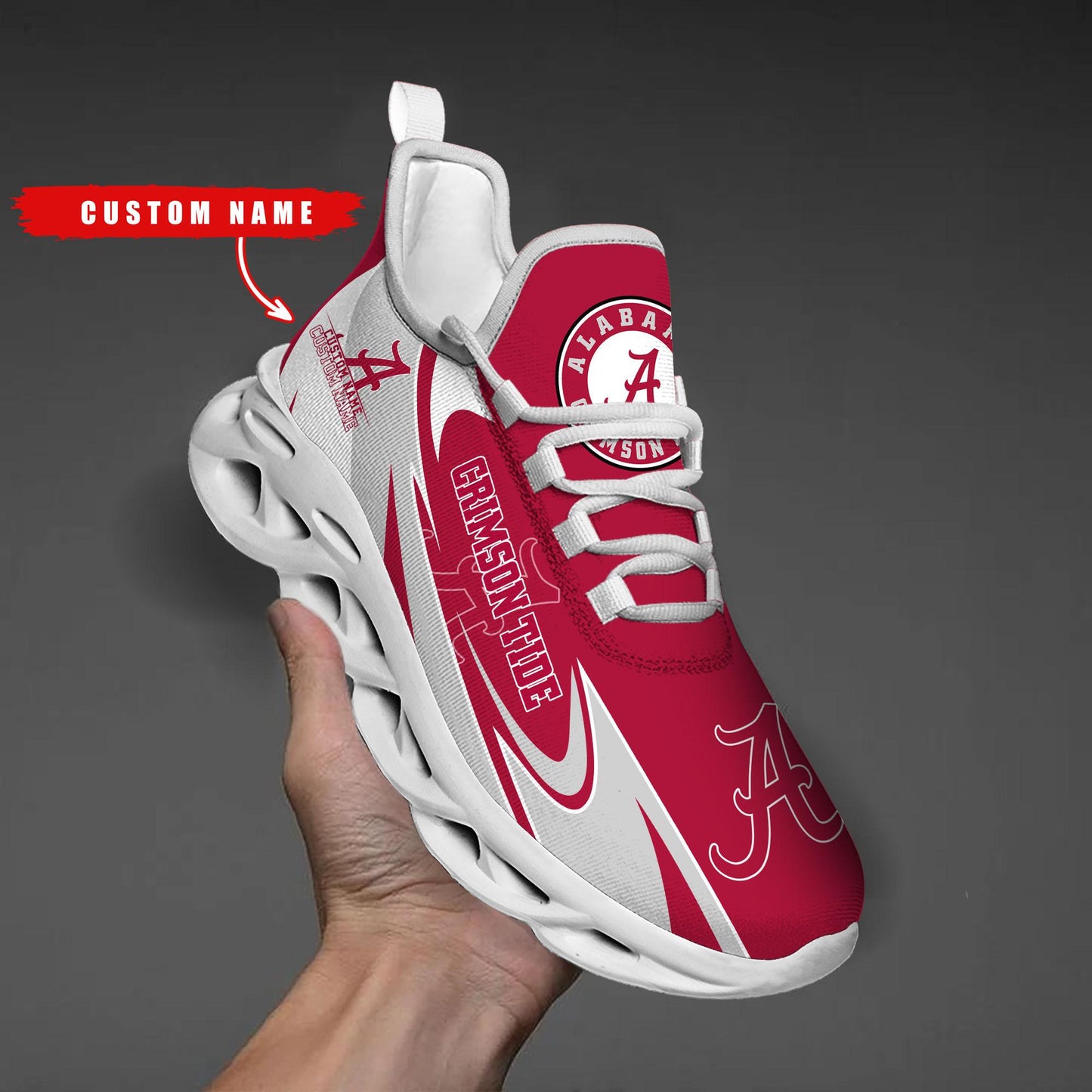 Ideafootwear Alabama Crimson Tide Max Soul Shoes Sneakers For Men And Women