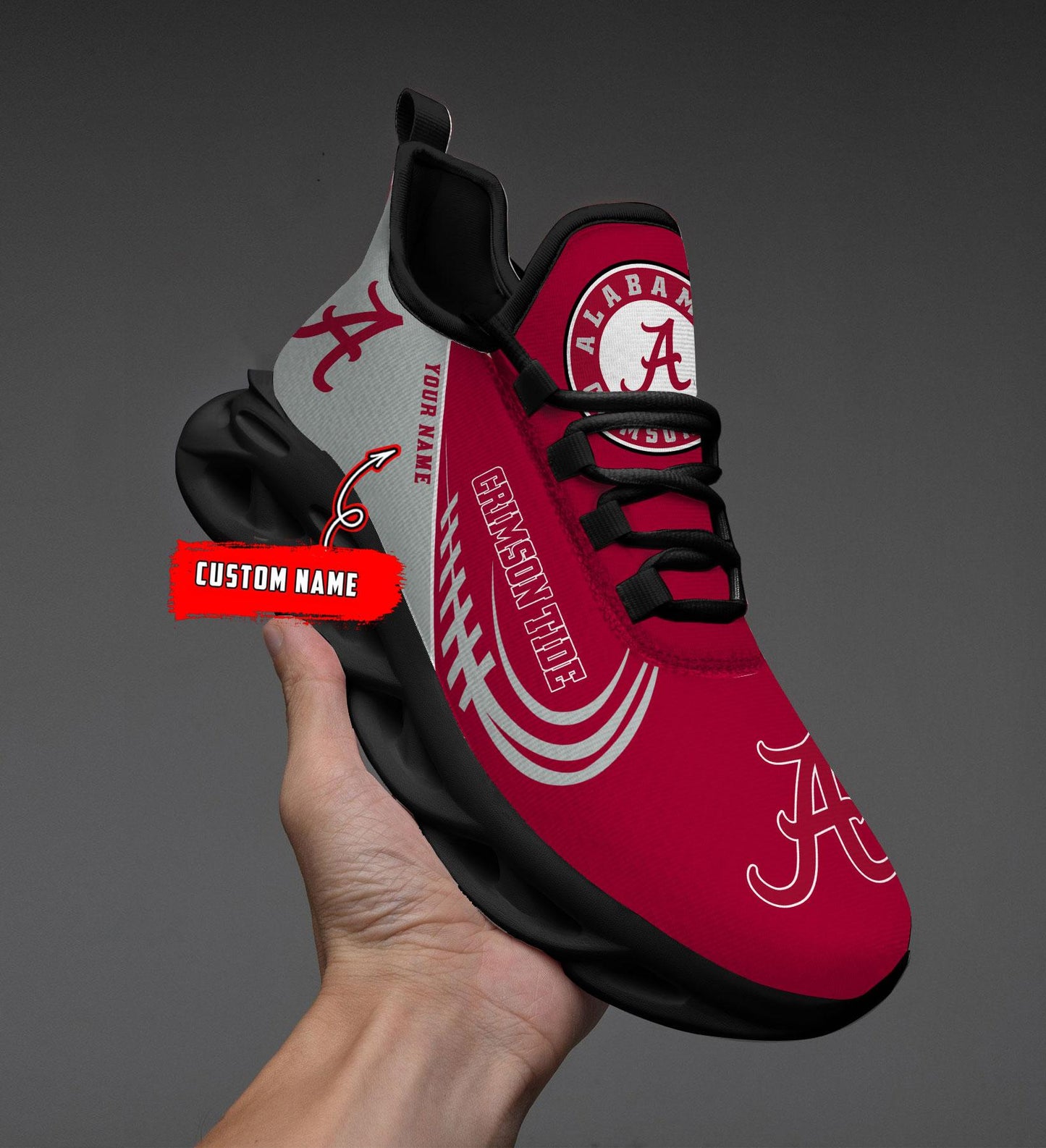 Ideafootwear Alabama Crimson Tide Max Soul Shoes Sneakers For Men And Women