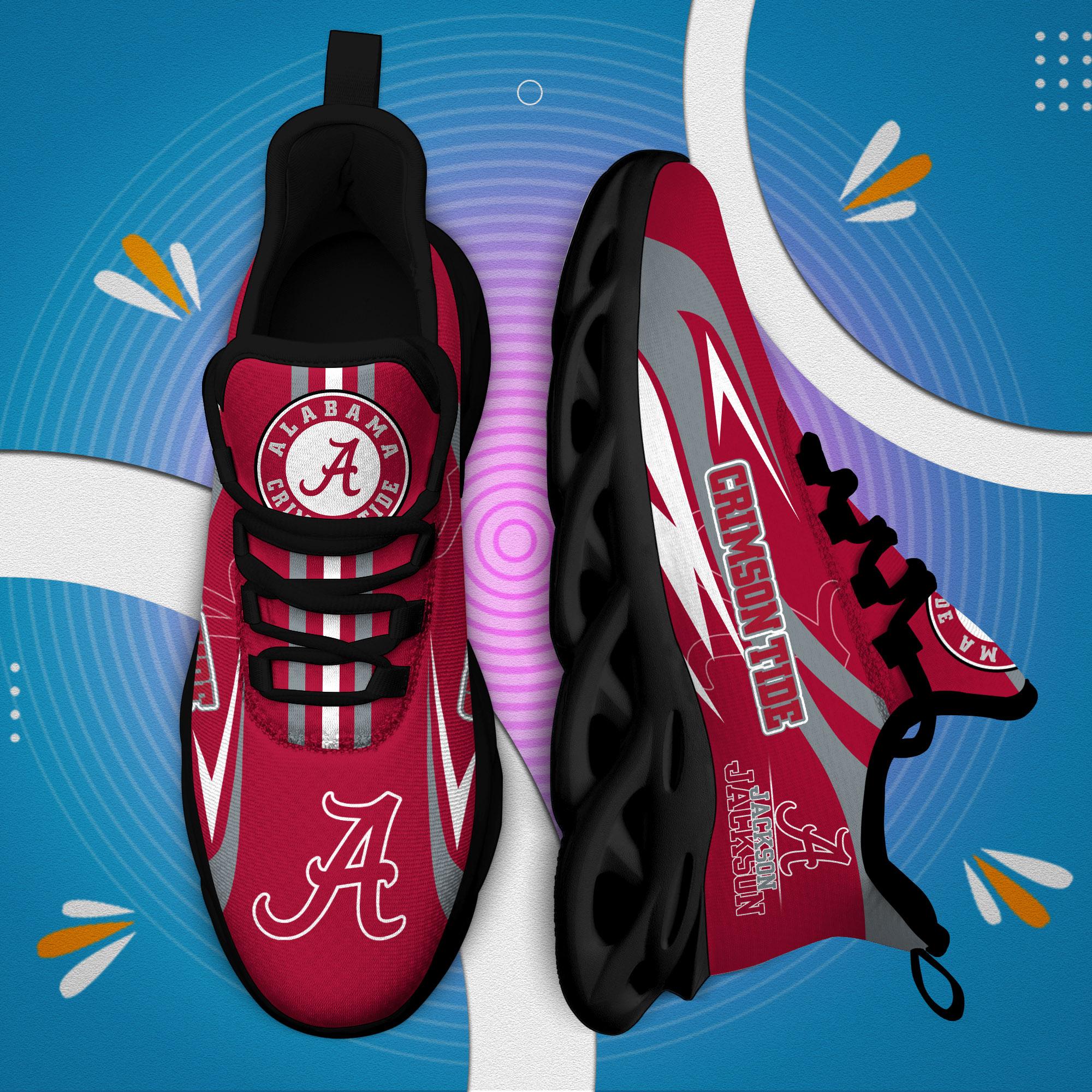 Ideafootwear Alabama Crimson Tide Max Soul Shoes Sneakers For Men And Women