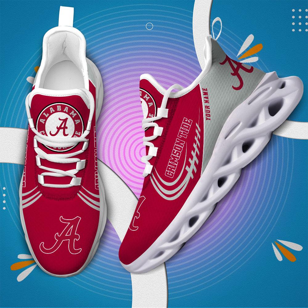 Ideafootwear Alabama Crimson Tide Max Soul Shoes Sneakers For Men And Women